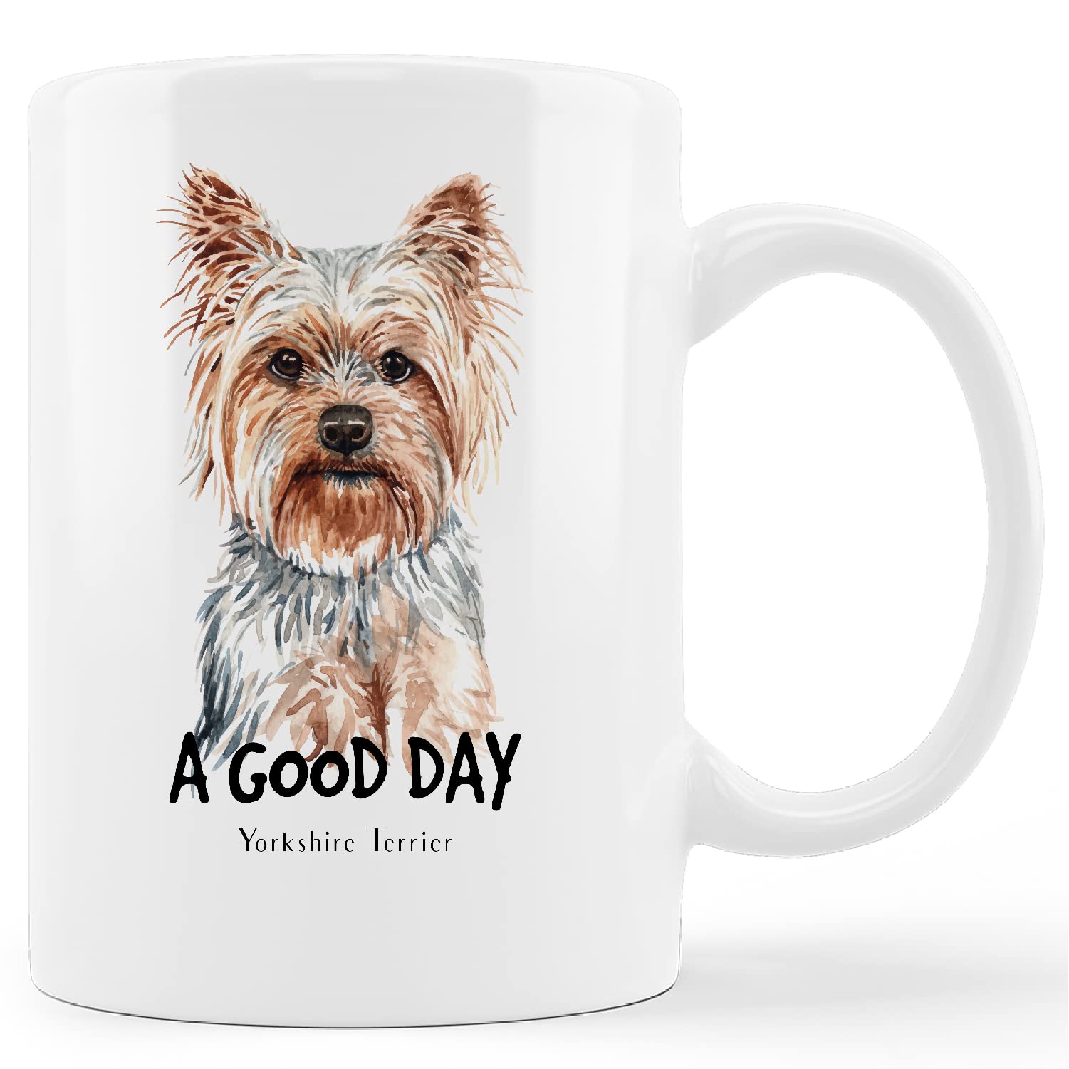 Funny Yorkshire Terrier Mug Cup,A Good Day Yorkshire Terrier Ceramic Mug-11oz Coffee Milk Tea Mug Cup,Gifts For Dog Lovers Yorkshire Terrier Mom Dog Mom Women Men Teen Girls,Pet Lovers Coworkers Gifts