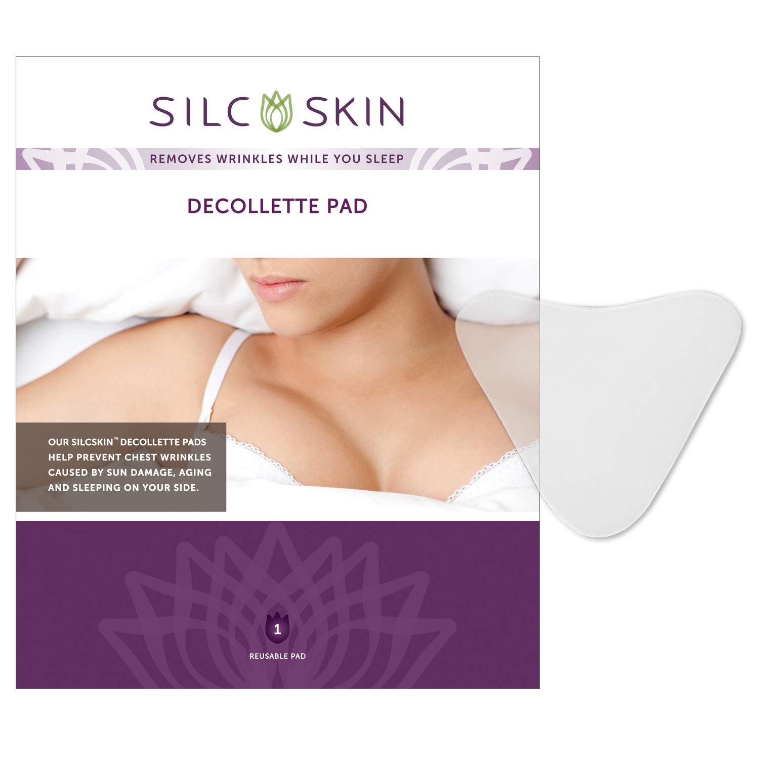 Silc SkinDecollette Pad - Correct & Prevent Chest Wrinkles, 1 pad, (Calvet Cosmetics)