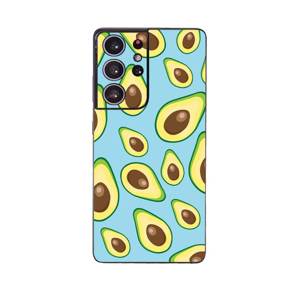 MightySkins Skin Compatible with Samsung Galaxy S21 Ultra - Blue Avocados | Protective, Durable, and Unique Vinyl Decal wrap Cover | Easy to Apply, Remove, and Change Styles | Made in The USA