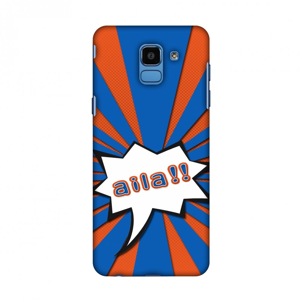 AMZER Slim Designer Snap On Hard Case Back Cover for Samsung Galaxy J6 (2018) - Sachin - Illustrations - Aila - Blue