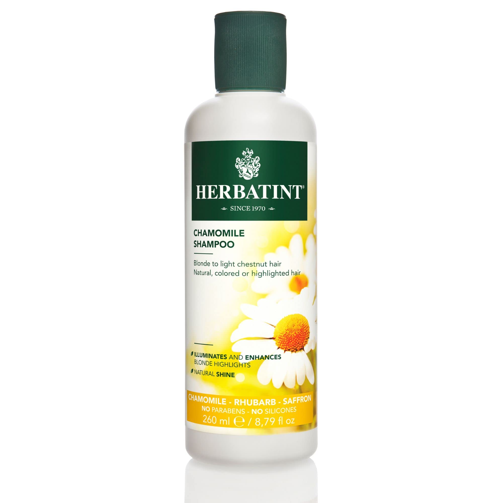 HerbatintChamomile Shampoo - With Chamomile, Rhubarb, and Saffron - Enhance Blonde Highlights, Strengthen Hair - No Parabens, Sulfates, Gluten - 8.79 fl oz