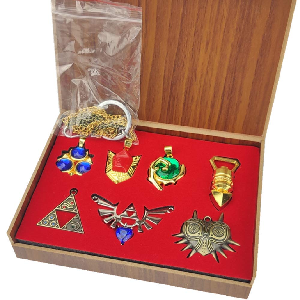 CHAOZI0The Legend of Zelda Twilight Princess & Hylian Shield & Master Sword finest collection sets keychain/necklace/jewelry series