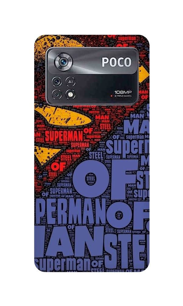 Arvi Enterprise Supman Printed Mobile Back Hard Case and Cover for Poco X4 Pro 5G