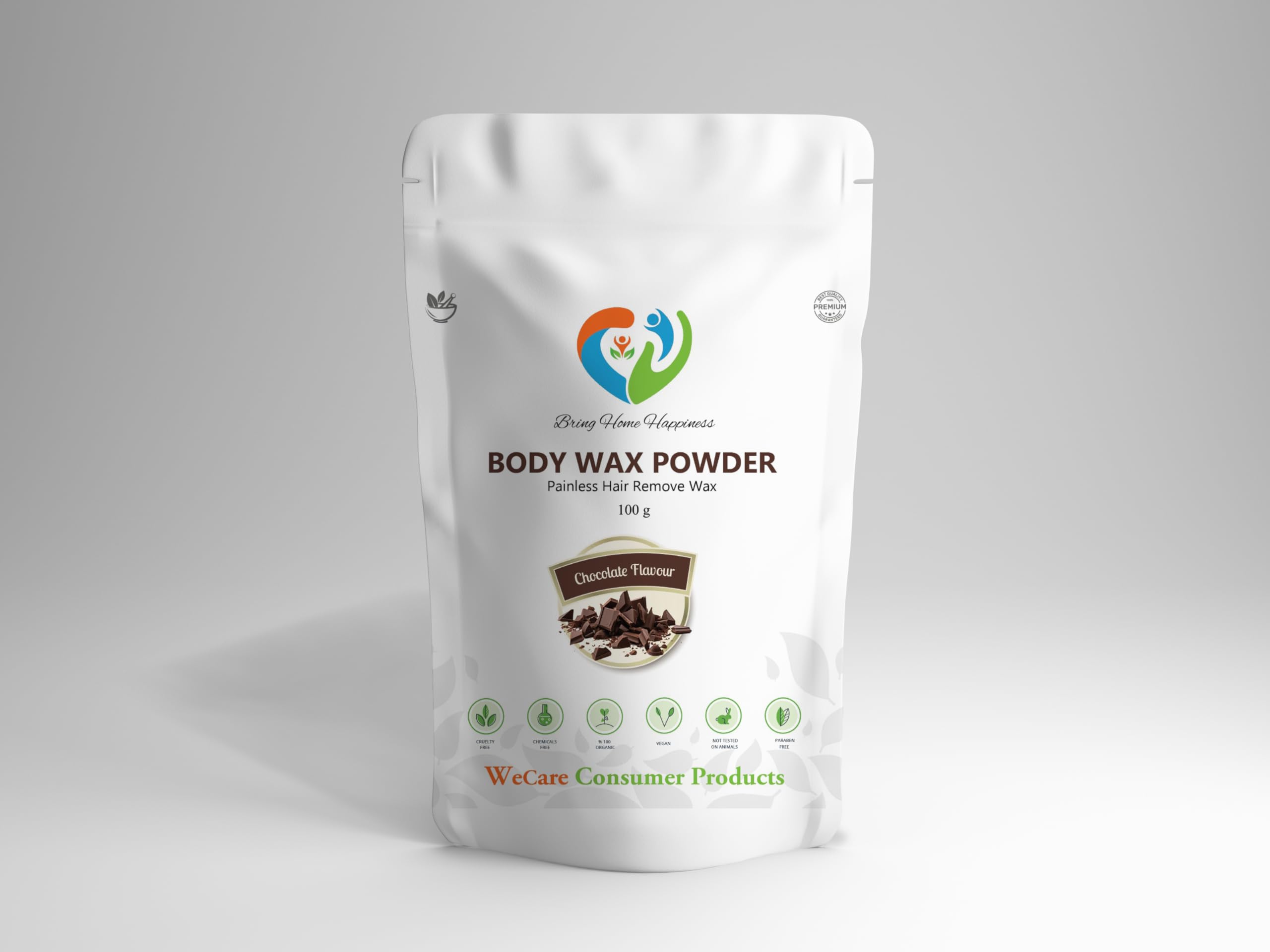 Herbal Wax powder for hair removal herbal | Hair Removal Powder women | Chocolate Flavours | Zero Pain, No Side Effects, All Types Skin (Hand, Leg, Underarm, Private Part) - 100GRAM