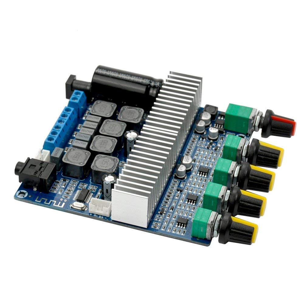 DHRUV-PRO DC12V-24V 2.1 Channel TPA3116 Subwoofer Amplifier Board High Power Bluetooth Audio Amplifier Board 2x50W+100W