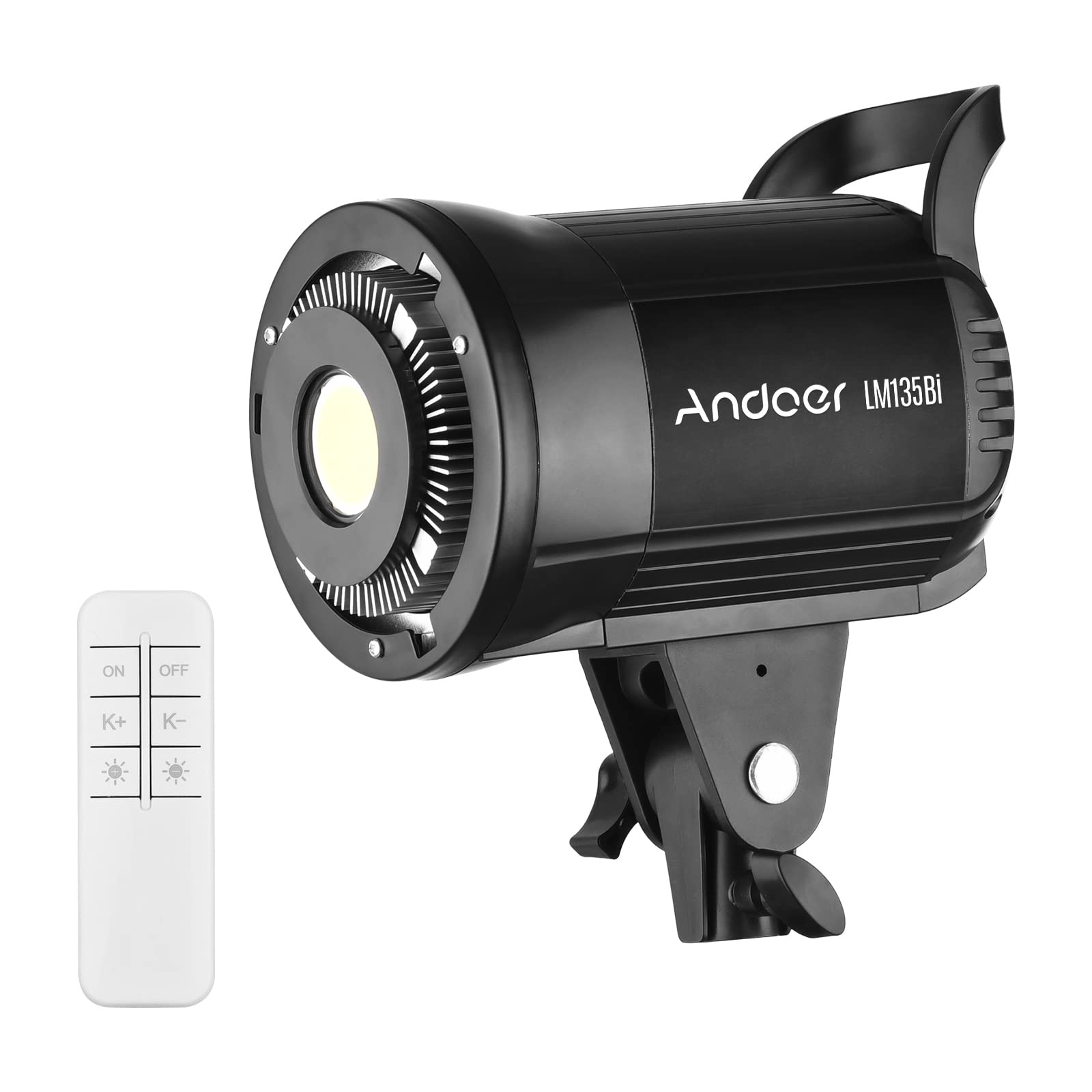 Alisa LM135Bi Portable LED Photography Fill Light 135W Studio Video Light 3000K-5600K Dimmable Bowens Mount Continuous Light with Remote Control for Product Portrait Wedding Photography Live