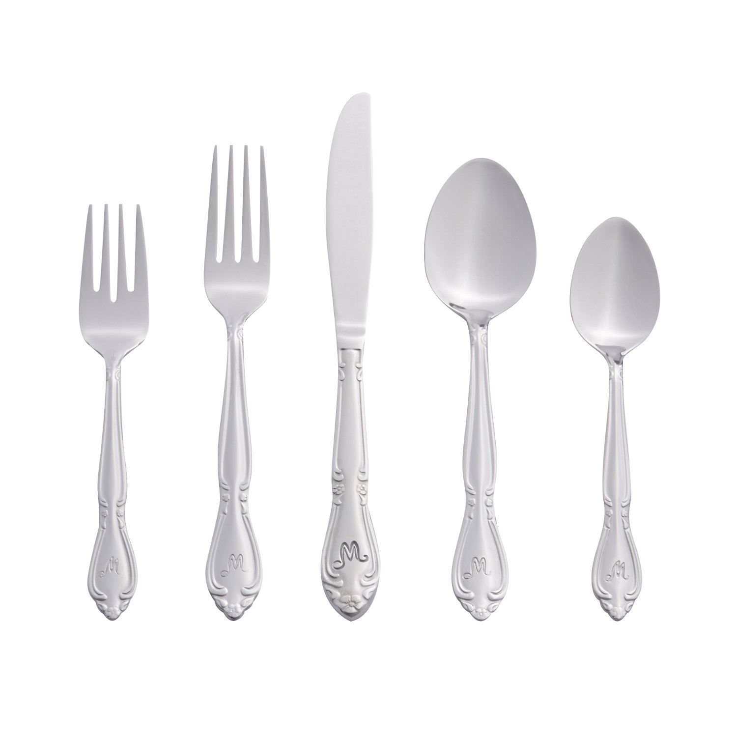 Rose pattern flatware