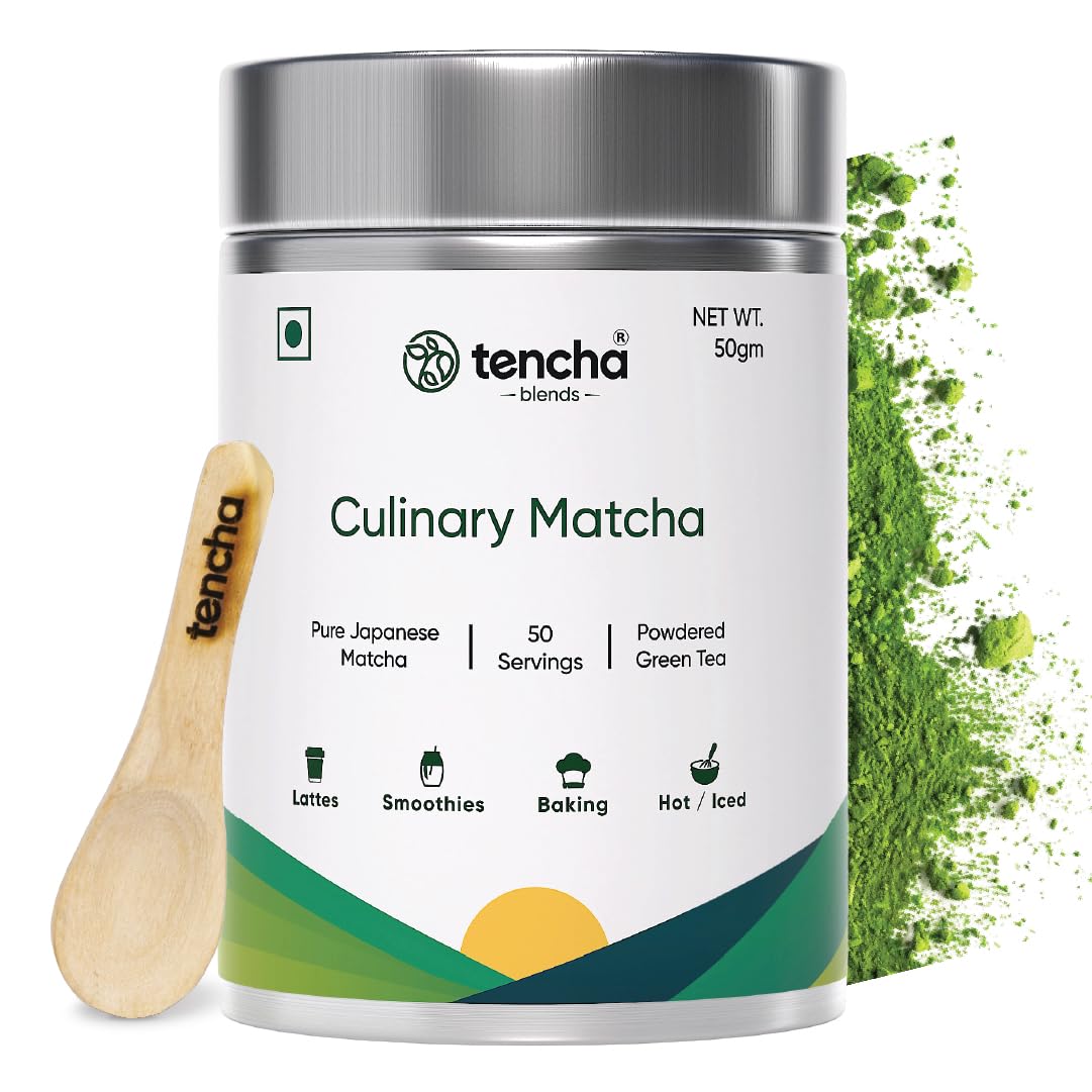 Tencha Culinary Matcha | Pure Japanese Matcha Green Tea Powder | Sourced From Shizouka, Japan | Vegan | No Artificial Sweeteners | 50 Grams, Pack Of 1