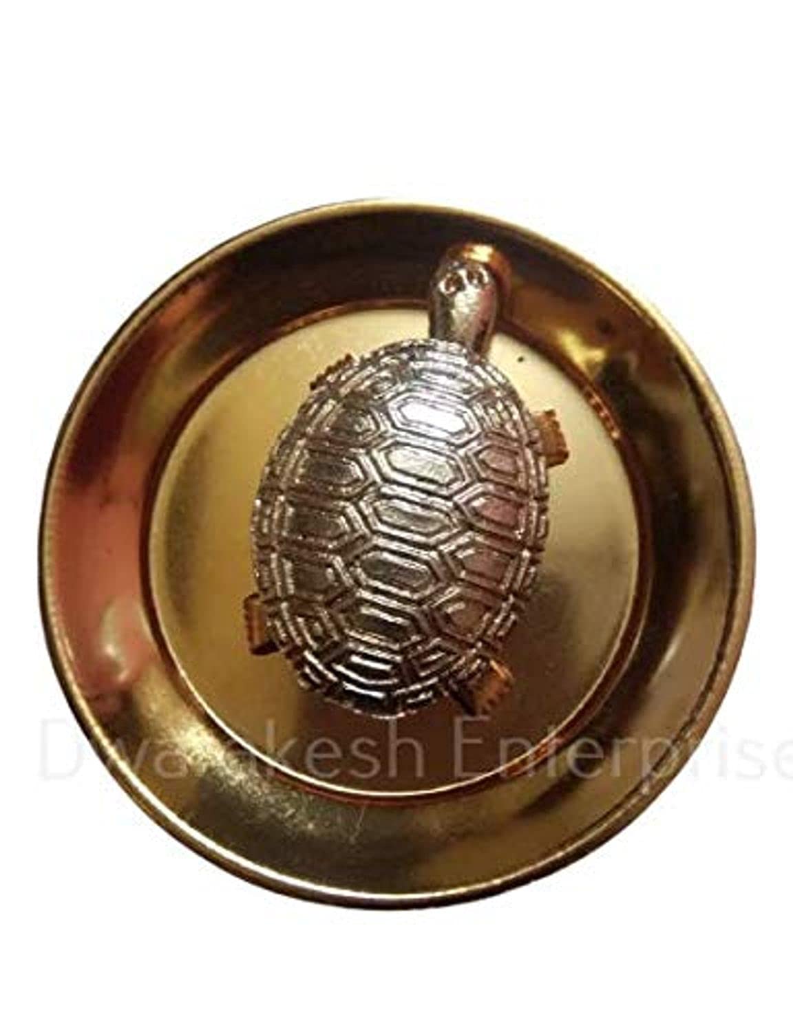 Dwarakesh Enterprises� Metal Tortoise Vaastu Fengshui Tortoise Kachua for Good Luck with Plate Wish Fulfillment Kachua Sarva Shri Lakshmi Turtle for Wealth & Success in Business(Copper)