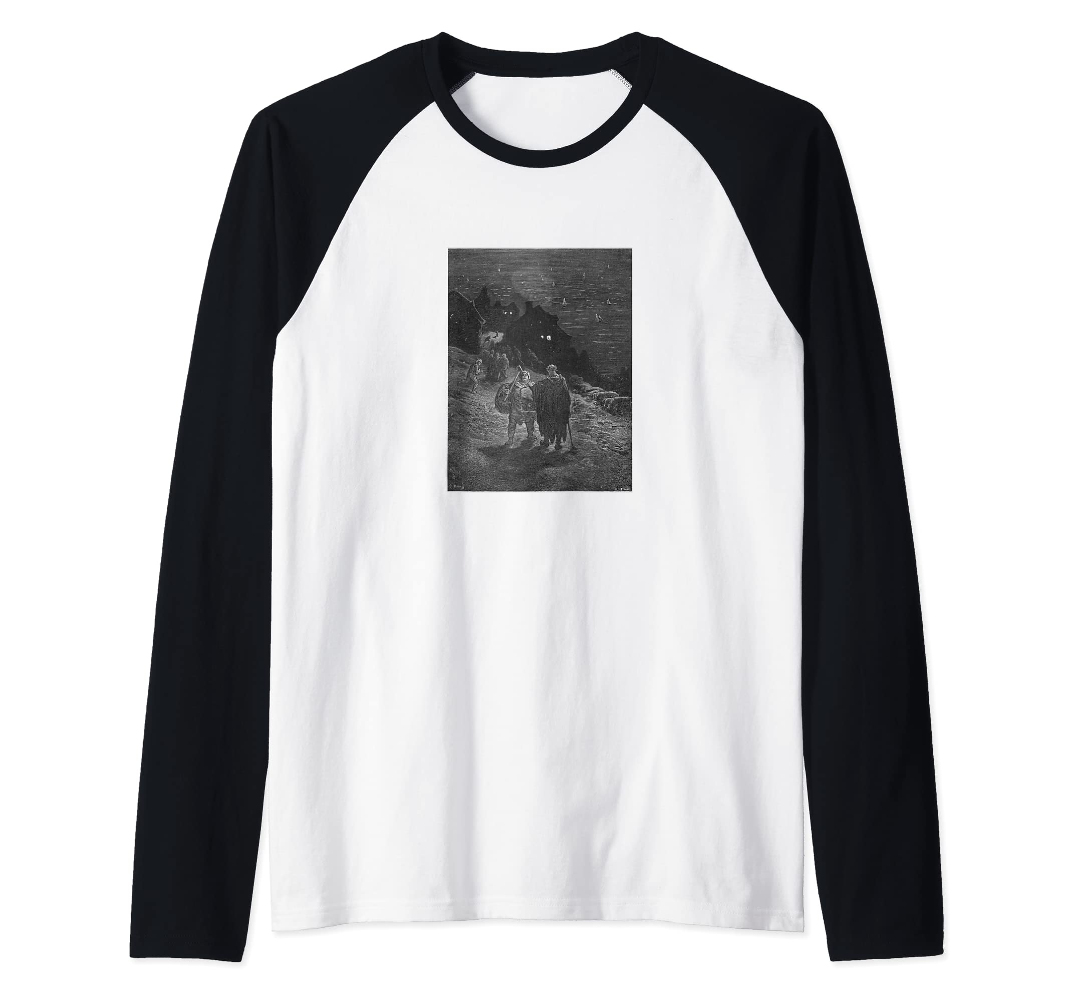 The Rime of the Ancient Mariner “Must Hear Me” Gustave Doré Raglan Baseball Tee