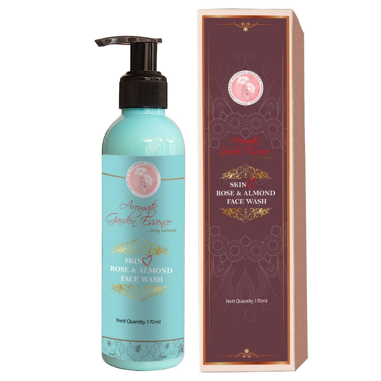 AGE Skin Love Rose and Almond Face Wash | Nourishing Dry Skin, Leaving Skin Cleaner, Softer, and more Luminous | Enriched with Almond Protein| 170ml