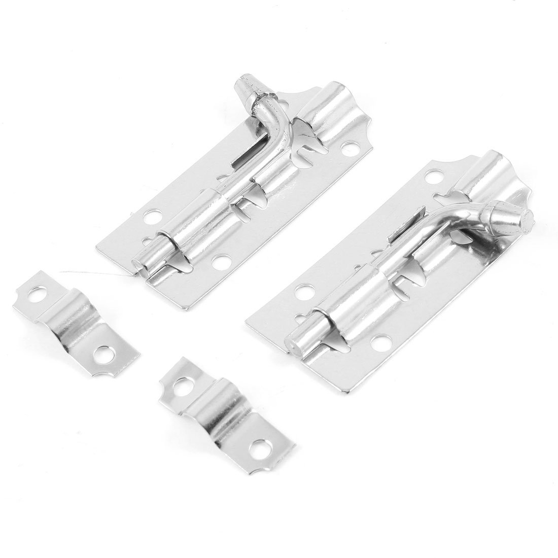 IIVVERR Home Door Drawer Security Lock docking connecting Bolt Silver Tone 2.8" Long 2 Pcs(Home Door Drawer Security Barrel Bolt Silver Tone 2.8' 'Long 2 Pcs