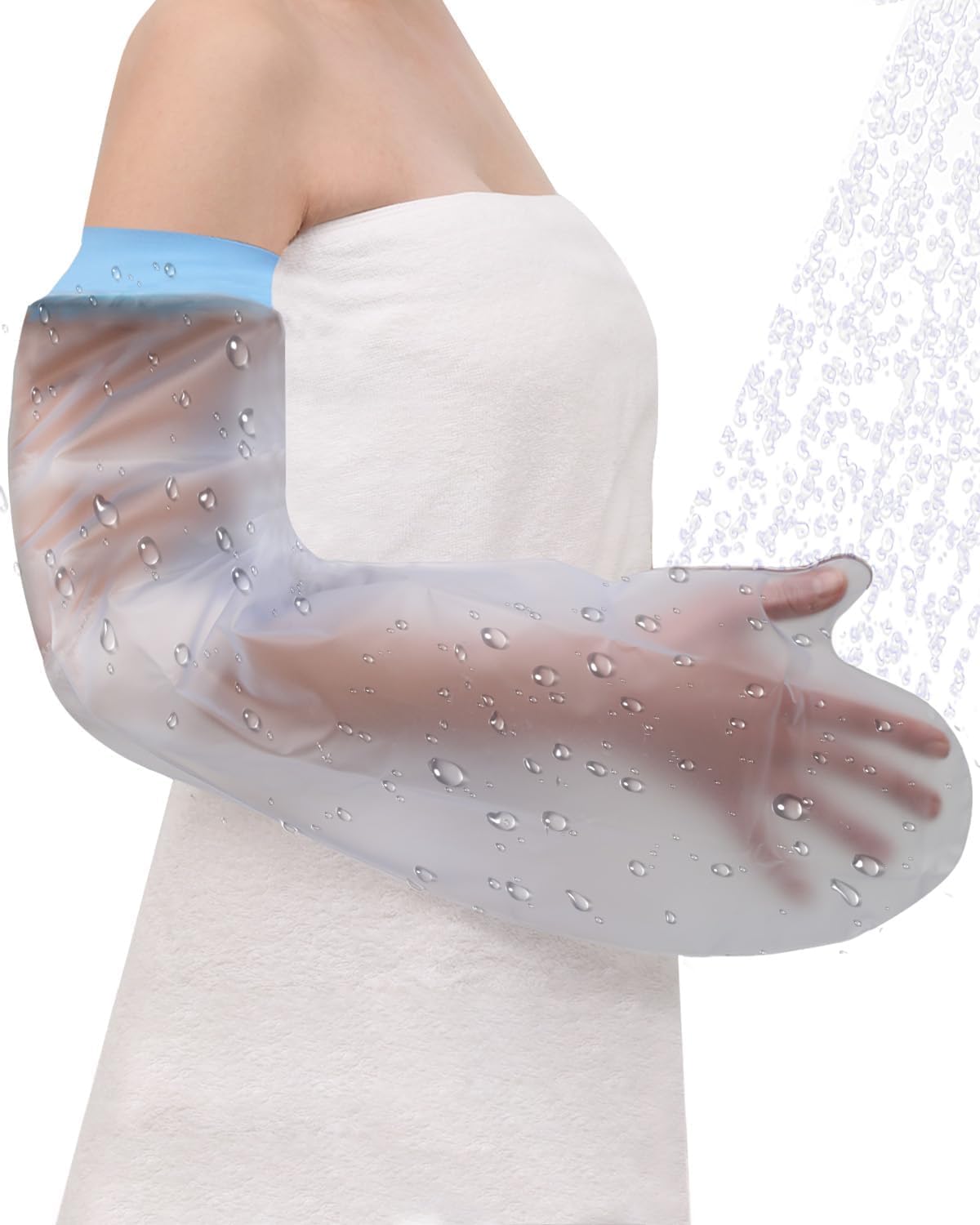 Cast Covers for Shower Arm, Waterproof Cast Cover Arm Adult, Soft Comfortable Cast Protector for Shower Arm, Reusable Elastic Cast Bag for Bandage, Wound Care Supplies, After Surgery Gifts