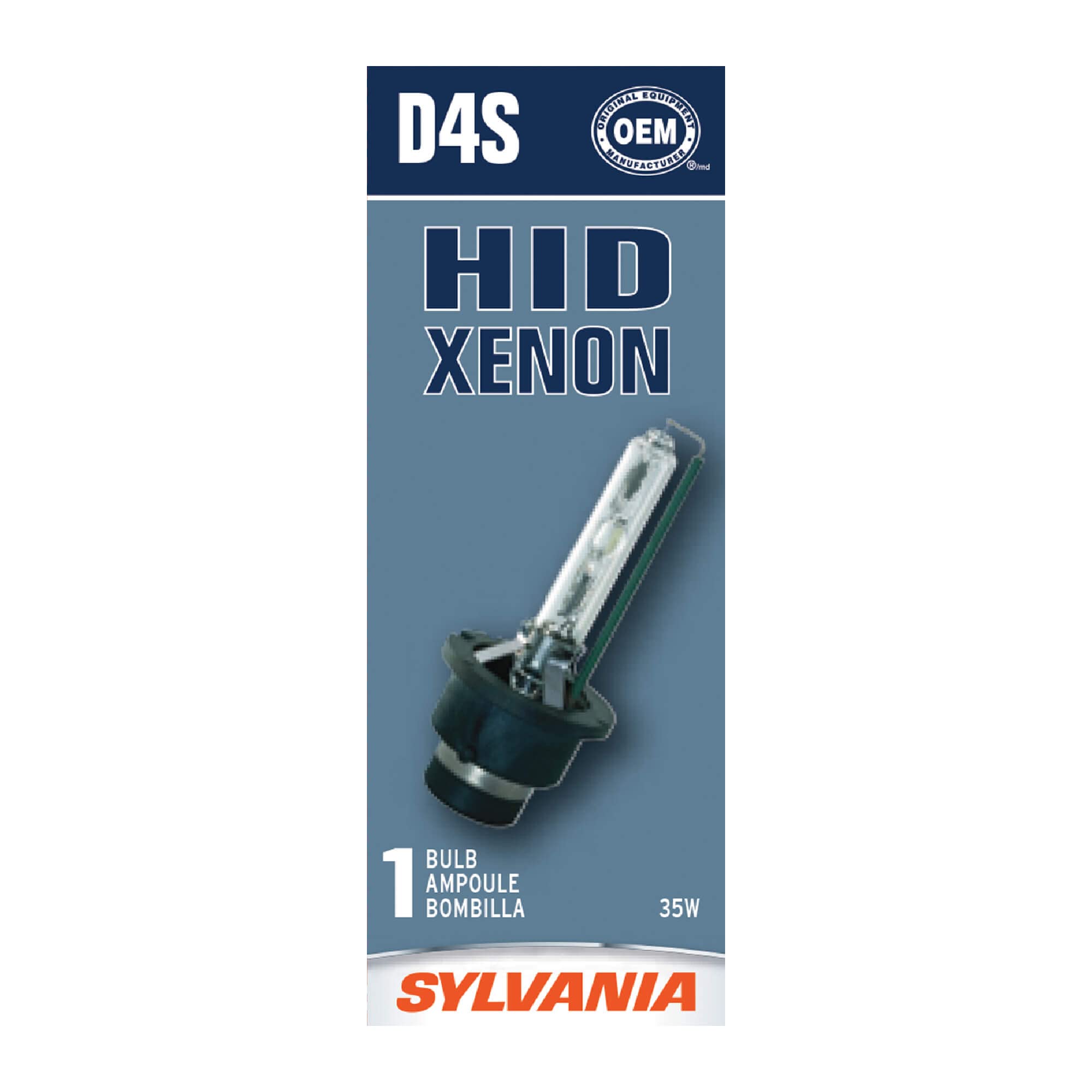 SYLVANIA - D4S Basic HID (High Intensity Discharge) Headlight Bulb - High Performance Bright, White, and Durable Lamp (Contains 1 Bulb)