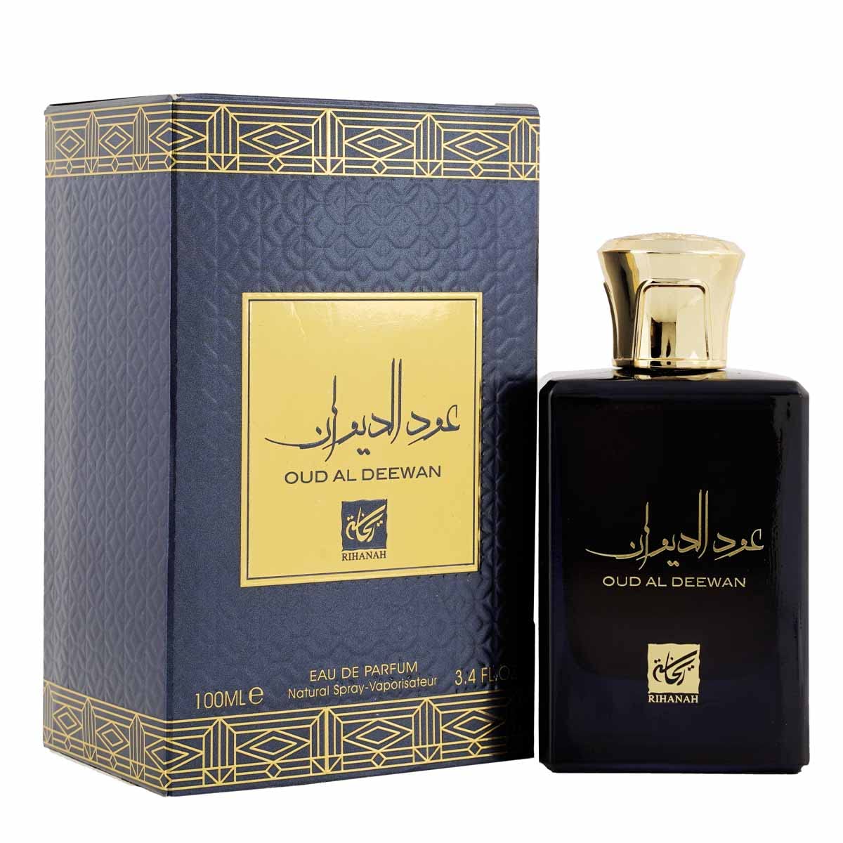 Rihanah Oud Al Deewan Long Lasting Imported 100ml Men Perfume, Aromatic, Floral & Oud, Soothing Fragrance