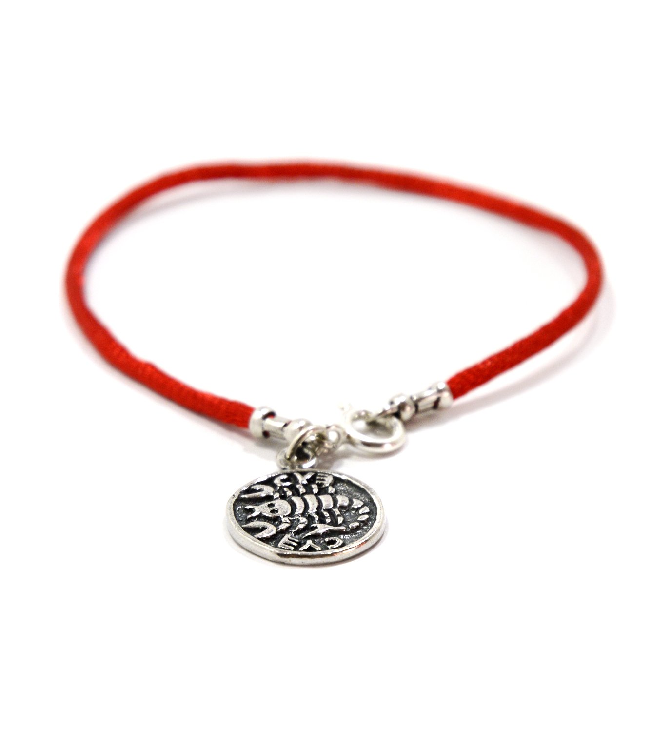 King Solomon Legend Amulets "Recovery" Solomon Seal Amulet On Red String Bracelet For Men