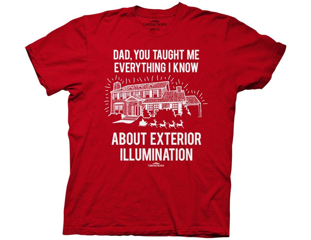 National Lampoon's Christmas Vacation Adult Unisex Exterior Illumination 100% Cotton Crew T-Shirt