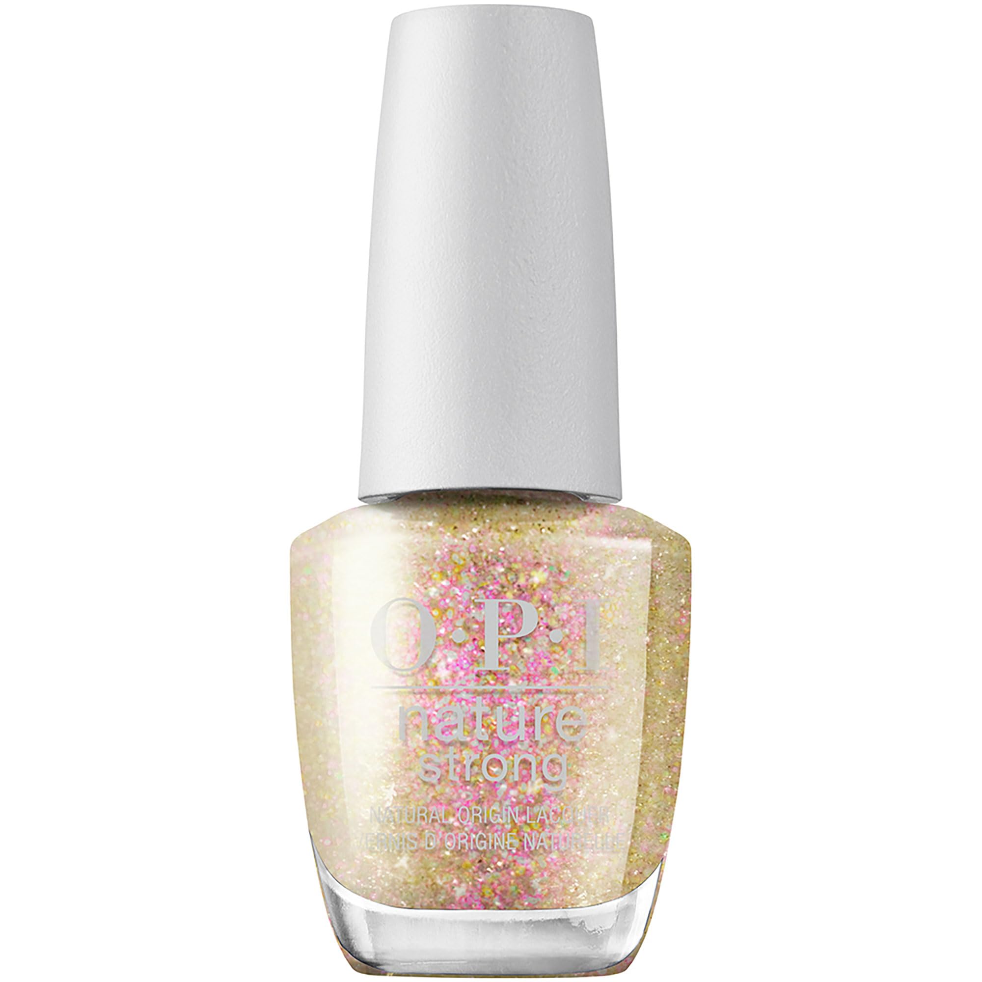 OPI Nature Strong Natural Origin Nail Polish | Opaque Bright Glitter & Shimmer Eco-Friendly Nail Polish | Plant Based, Vegan, Cruelty Free