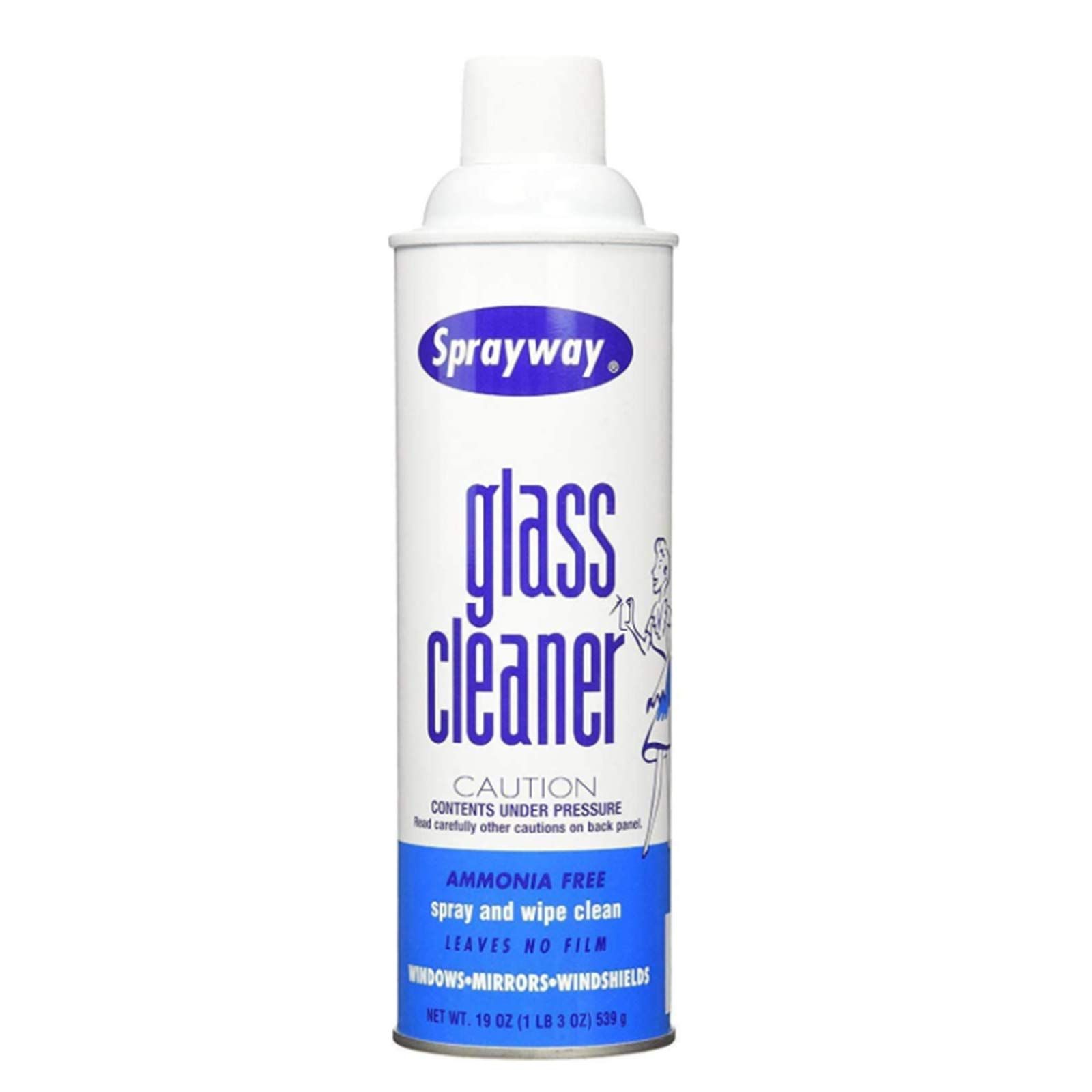 Sprayway Glass Cleaner Ammonia Free, Streak Free, Blue