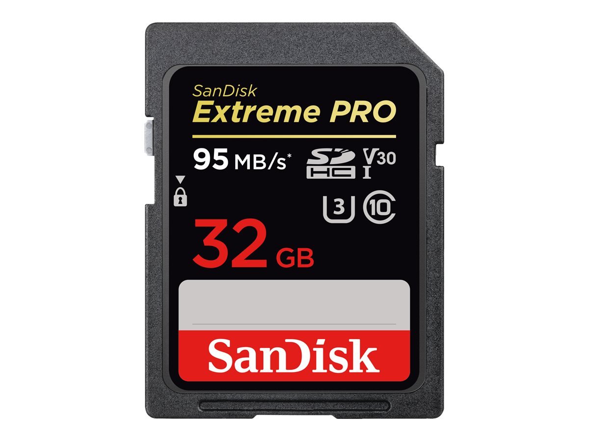 SanDisk Extreme PRO SDHC UHS-I 32GB, Black (SDSDXXG-032G-ANCIN)