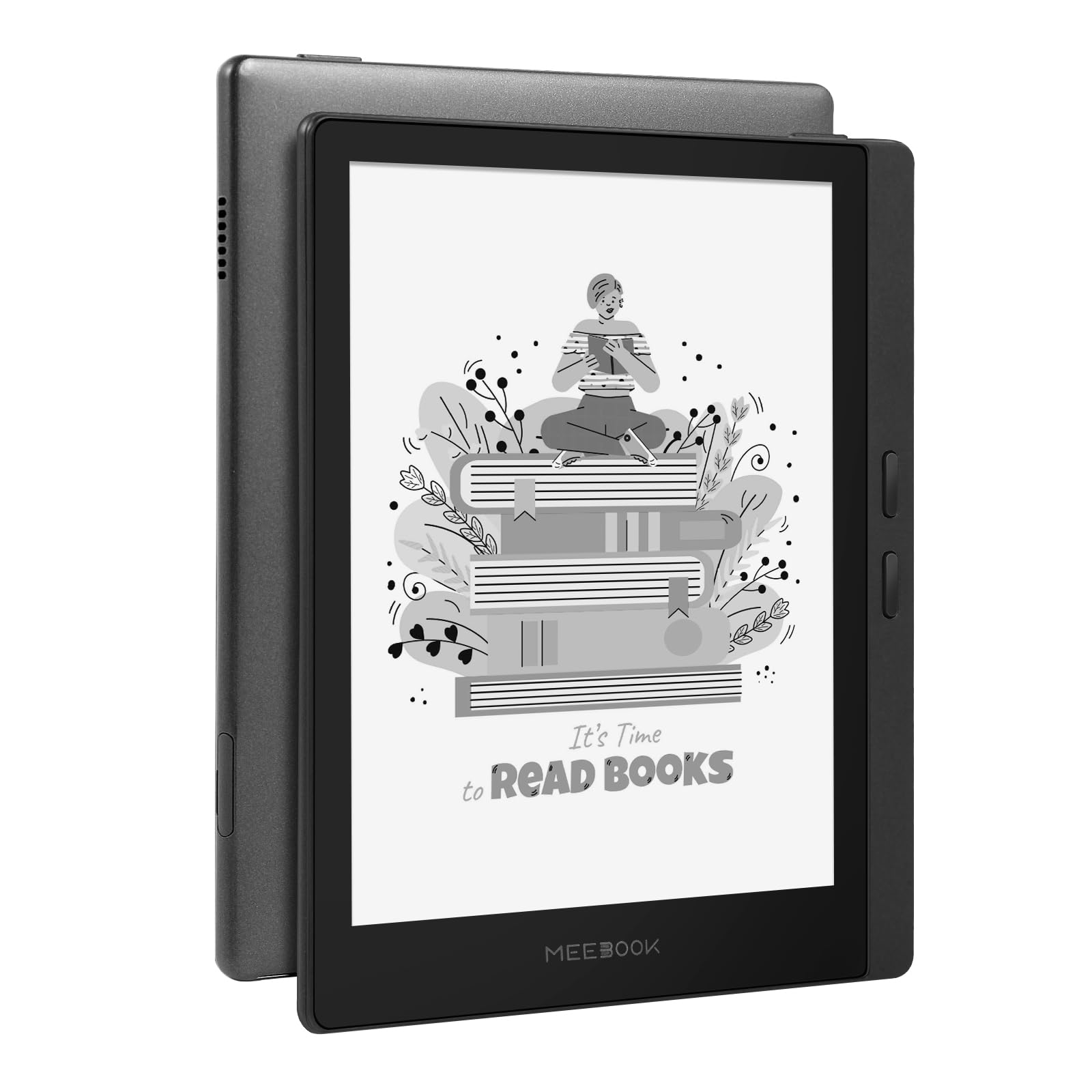 Meebook E-Reader M7 | 6.8' Eink Carta Screen | 300PPI Smart Light | Android 11 | Ouad Core Processor | Out Speaker | Support Google Play Store | 3GB+32GB Storage | Micro-SD slot | Gray