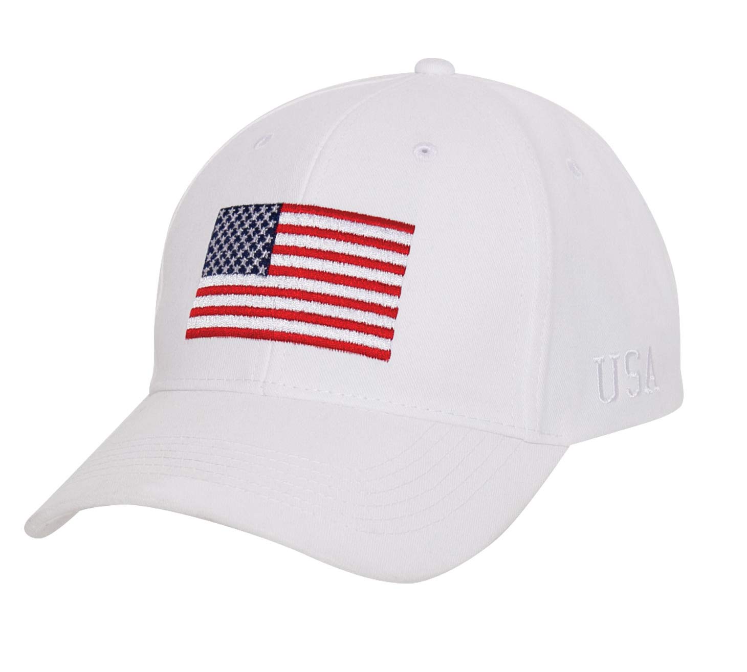 ROTHCOUSA Flag Low Profile Cap - Patriotic Adjustable Baseball Cap with American Flag Embroidery