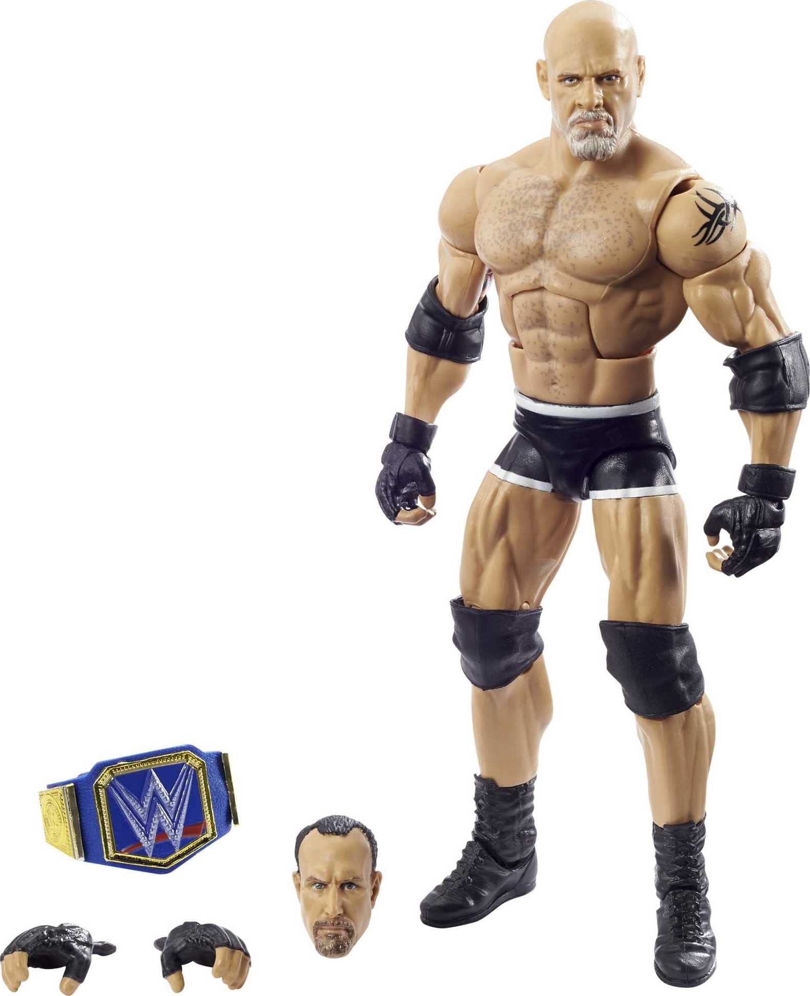 Mattel Wwe Wrestlemania 37 Elite Collection Goldberg Action Figure With Universal Championship And Paul Ellering And Rocco Buildafigure Pieces6 In Posable Collectible Gift For Wwe Fans