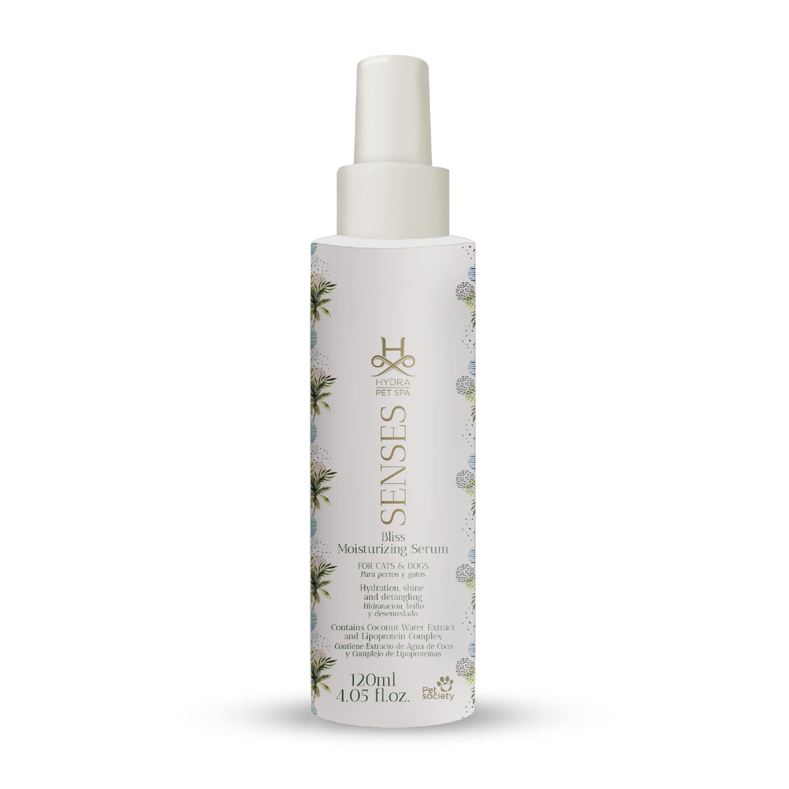 Hydra Senses Bliss Moisturizing Serum for Pets, Hydrating Cat and Dog Spray, Pet Detangling Spray for a Soft and Shiny Coat