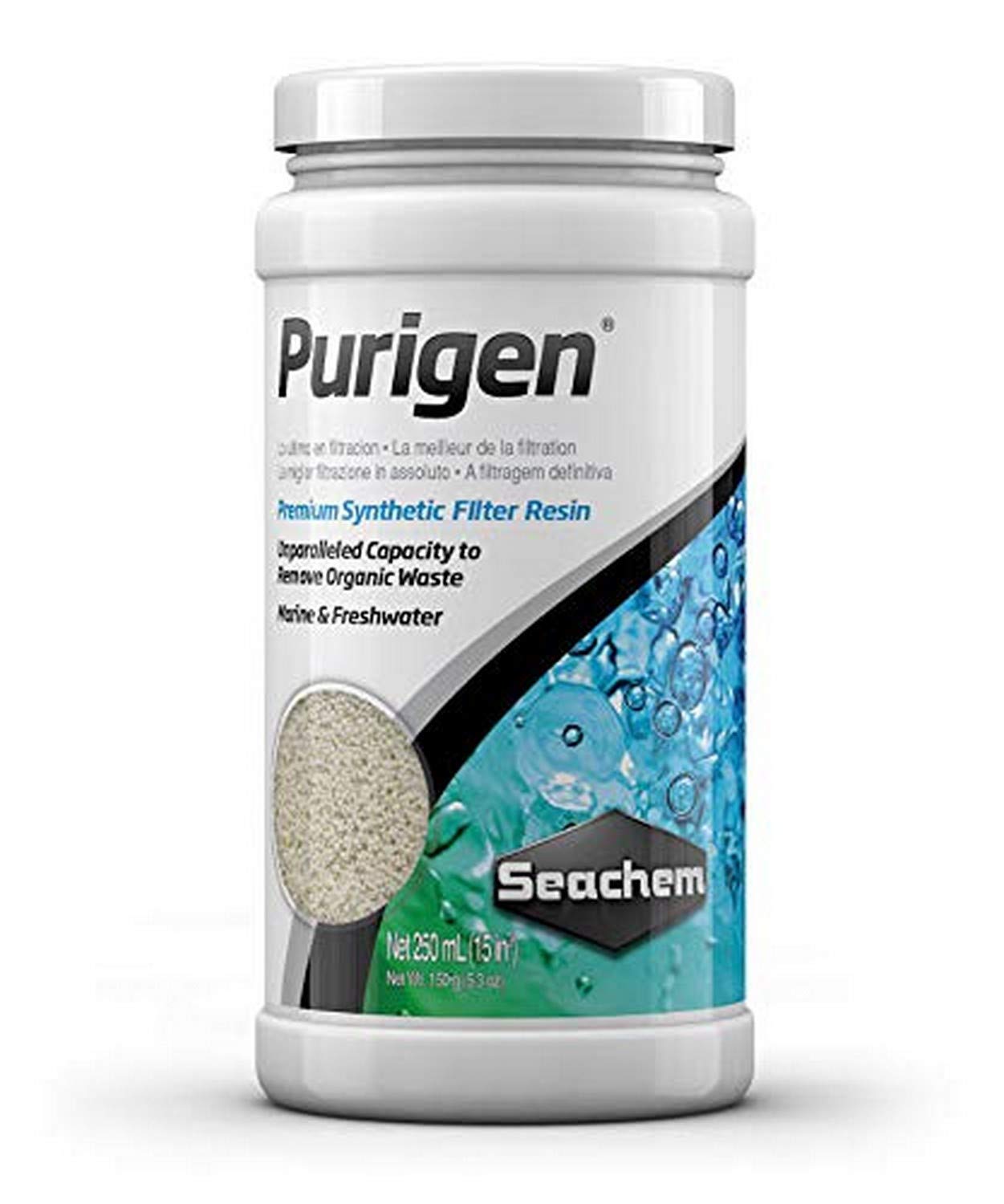 Seachem Purigen 250ml, adsorbent fresh & marine aquarium filter media to remove all impurities incl. soluble