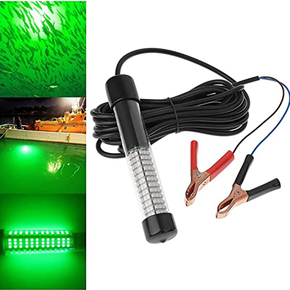 JUMEIYP Submersible Fishing Light 12V 15W Underwater Night Fishing Finder Squid Light Lure Bait Boat Shrimp Fish Finder Lamp, Fishing Attracting Light with 5M Cord