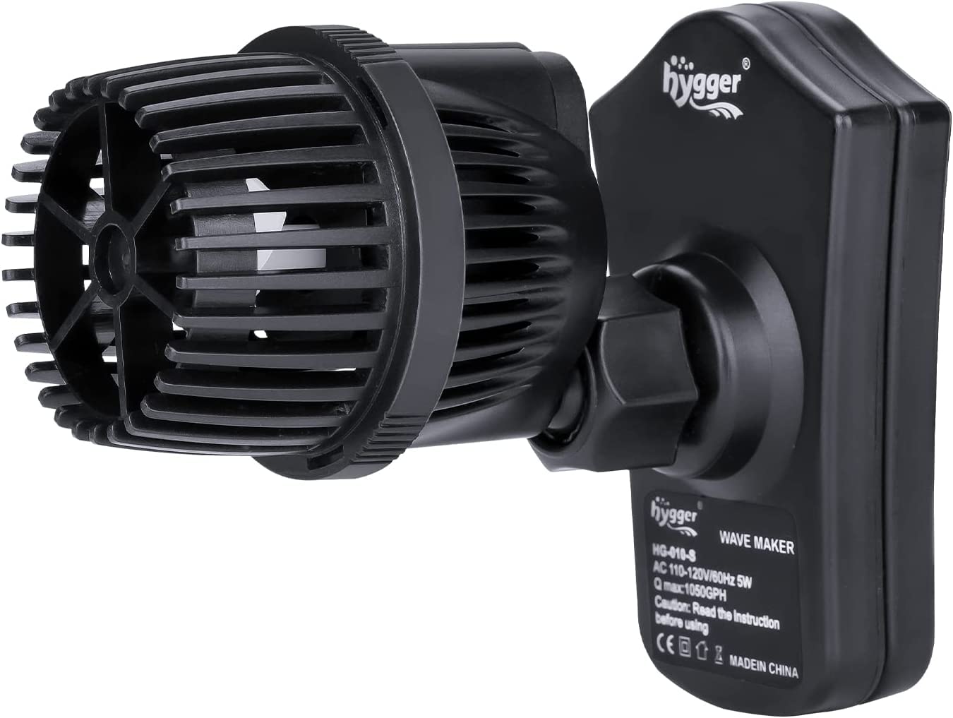 hygger Aquarium Wave Maker Pump with Strong Magnetic Suction Bracket, Ultra-quiet 360 Degree Rotating Submersible PowerHead, for 75-220 L Freshwater Saltwater Tank