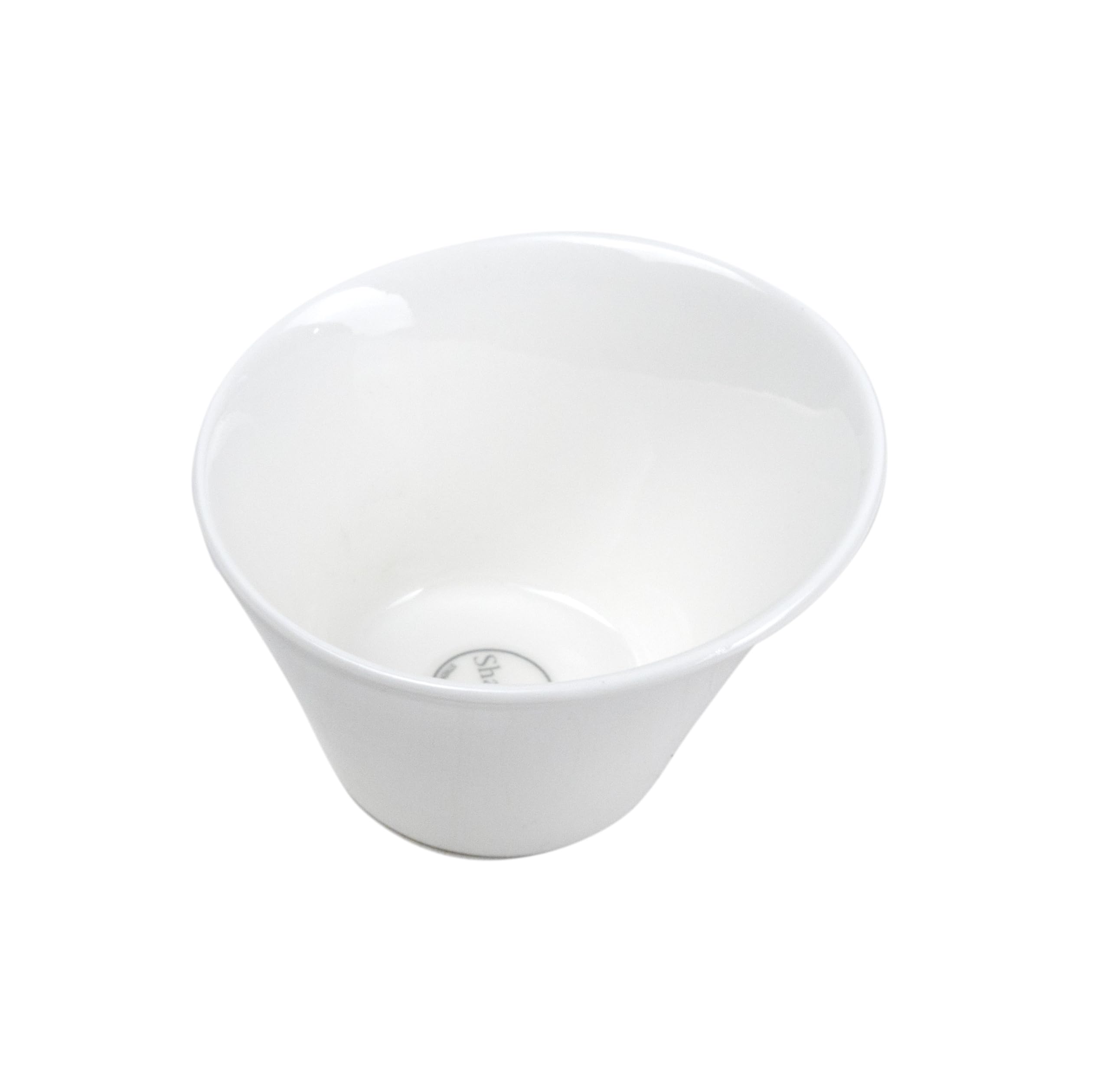 Shallow Bone China Porcelain Ceramic Serving Bowl - 8.5x3.5cm, White