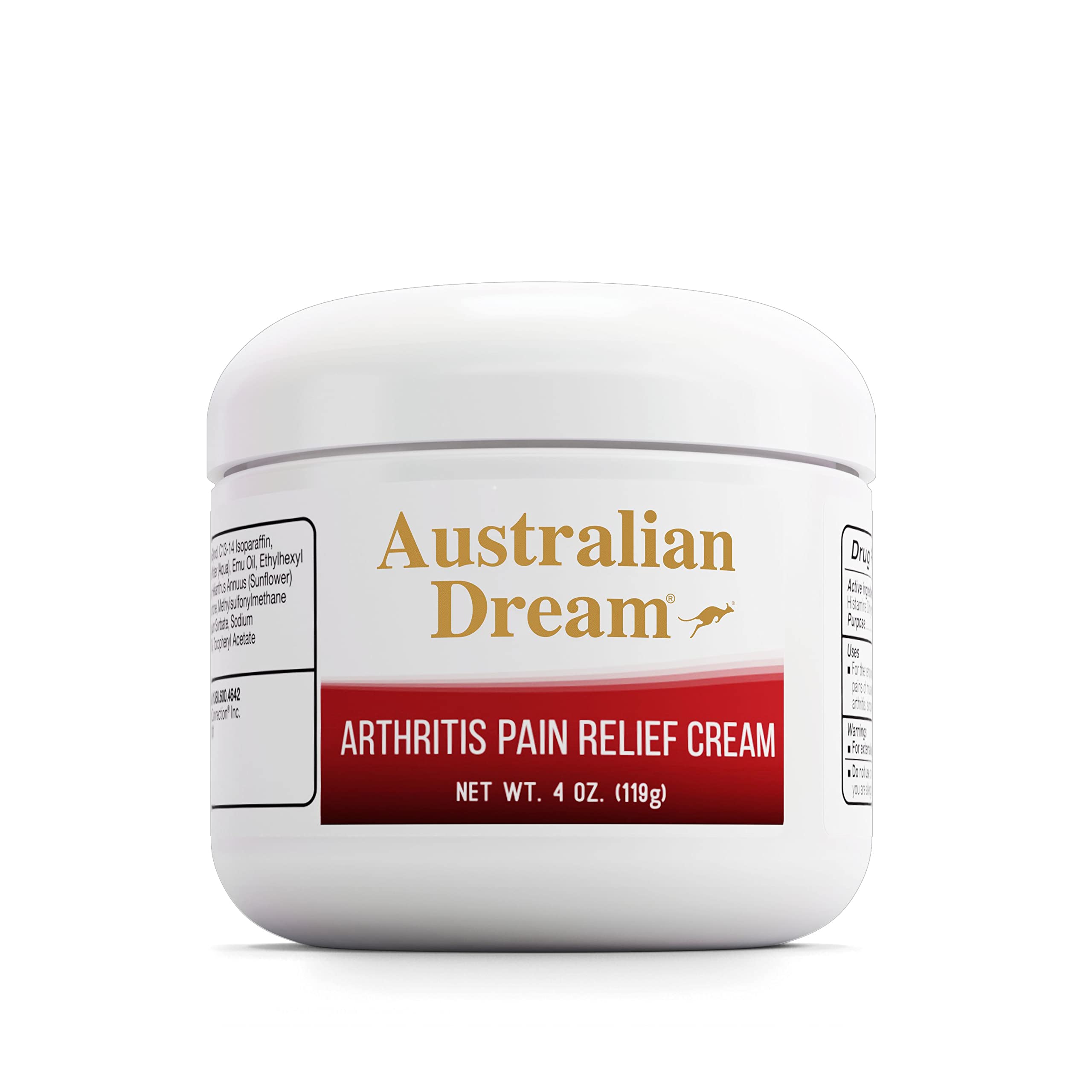 Australian Dream Arthritis Pain Relief Cream - Soothing, Non-Greasy Pain Relief Cream - Powerful Topical Arthritis Pain Relief Good for Muscle Aches or Joint Pain - 4 oz Jar