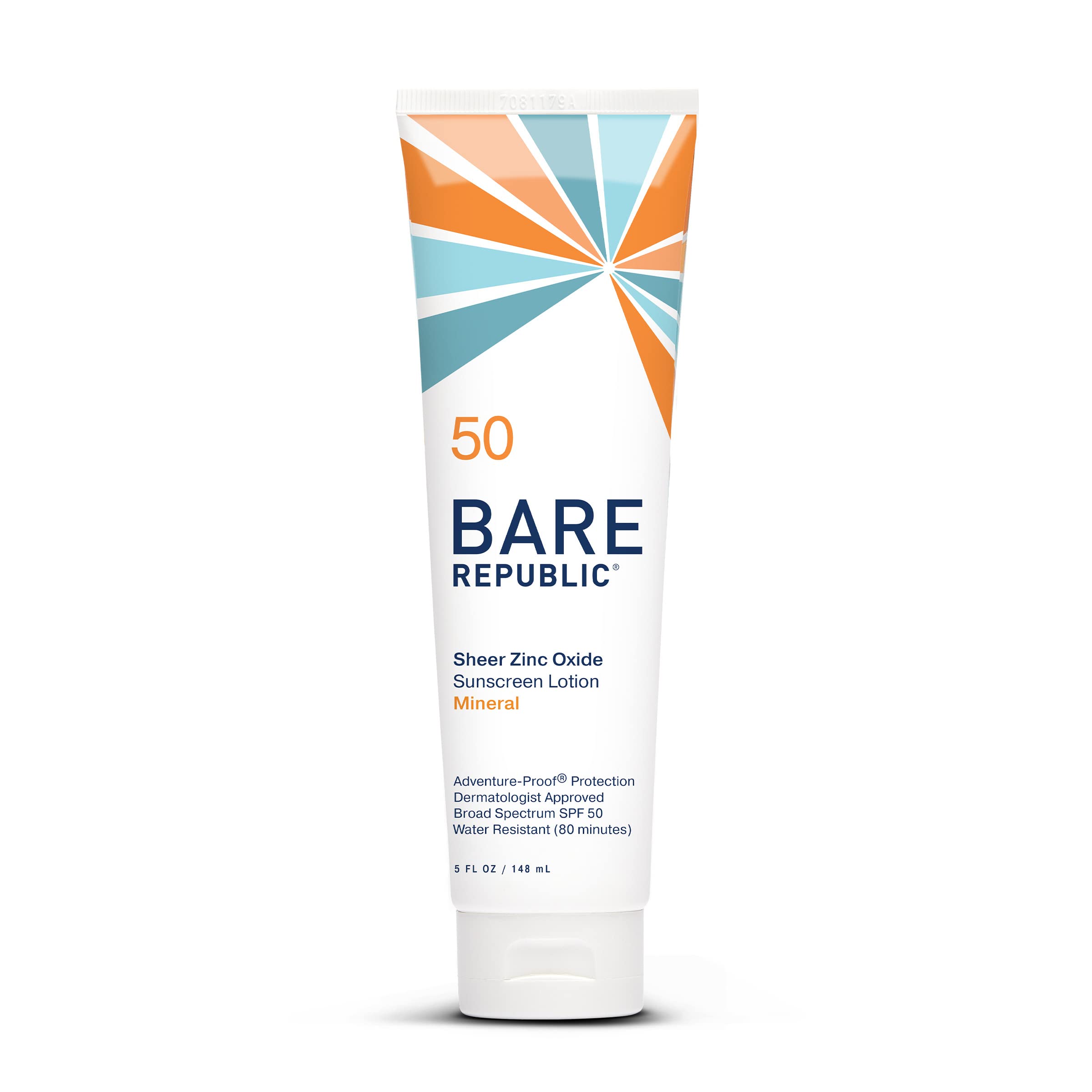 Bare RepublicSport Mineral Sunscreen SPF 50 Sunblock Body Lotion, Free of Chemical Actives, Vanilla Coco Scent, 5 Fl Oz