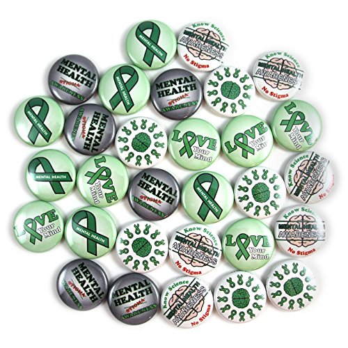 quest for the pillars of wealth - Mental Health Awareness Mini Buttons. (1