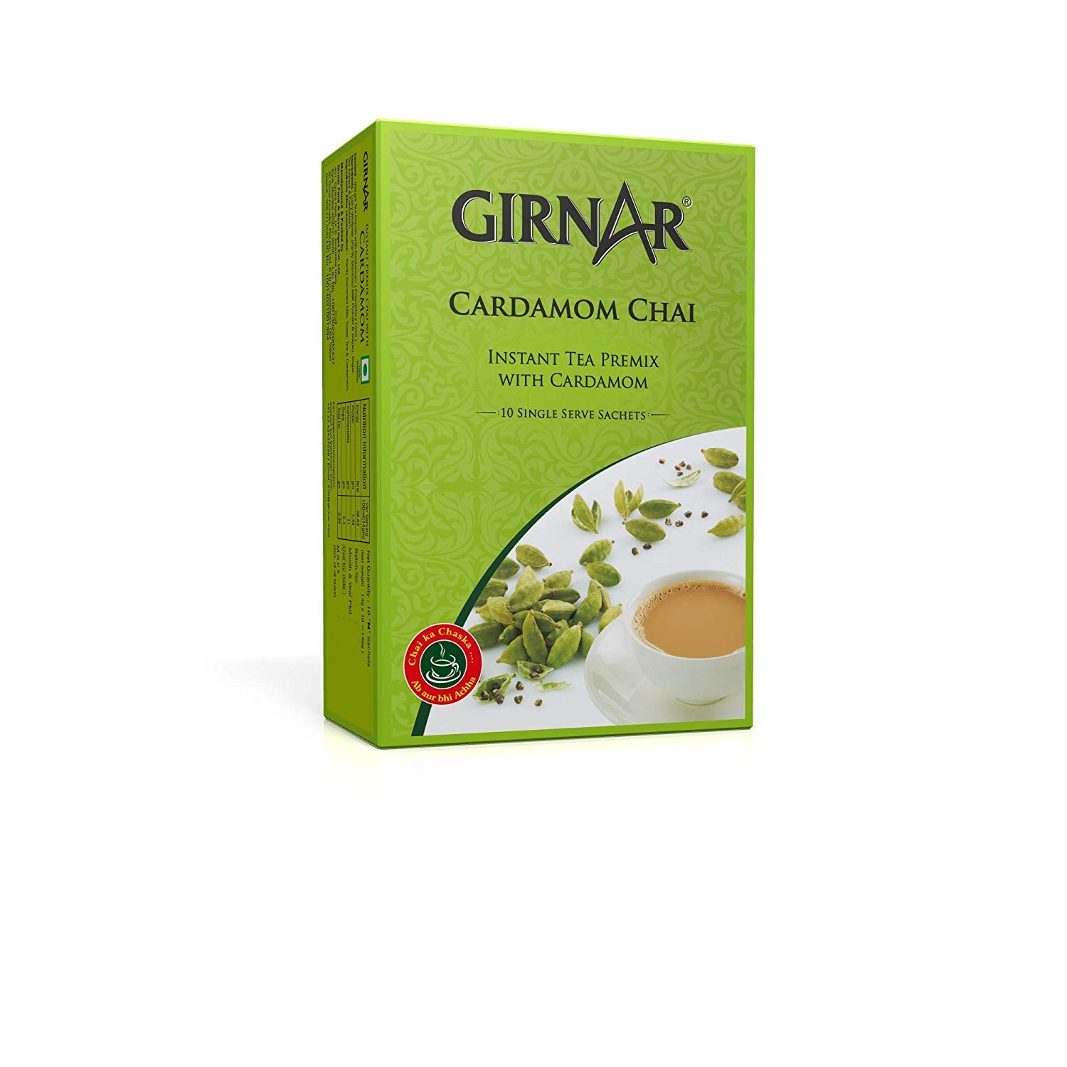 GIRNAR Instant Tea Premix with Cardamom (36 Sachets)