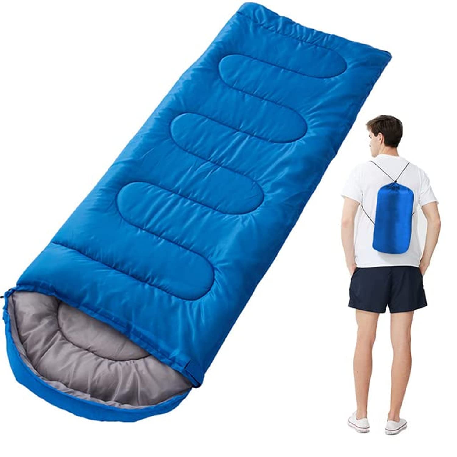 Sleeping Bag Ultralight Camping Waterproof Sleeping Pad Thickened Winter Warm Folding Sleeping Bag Adult Outdoor Tent Sleeping Cushion