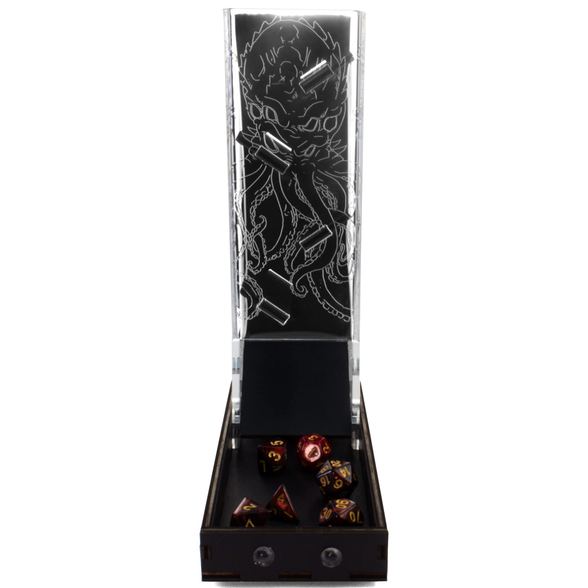 C4LabsCthulhu Etched 11" Tall Dice Tower for Lovecraft Fans - Black