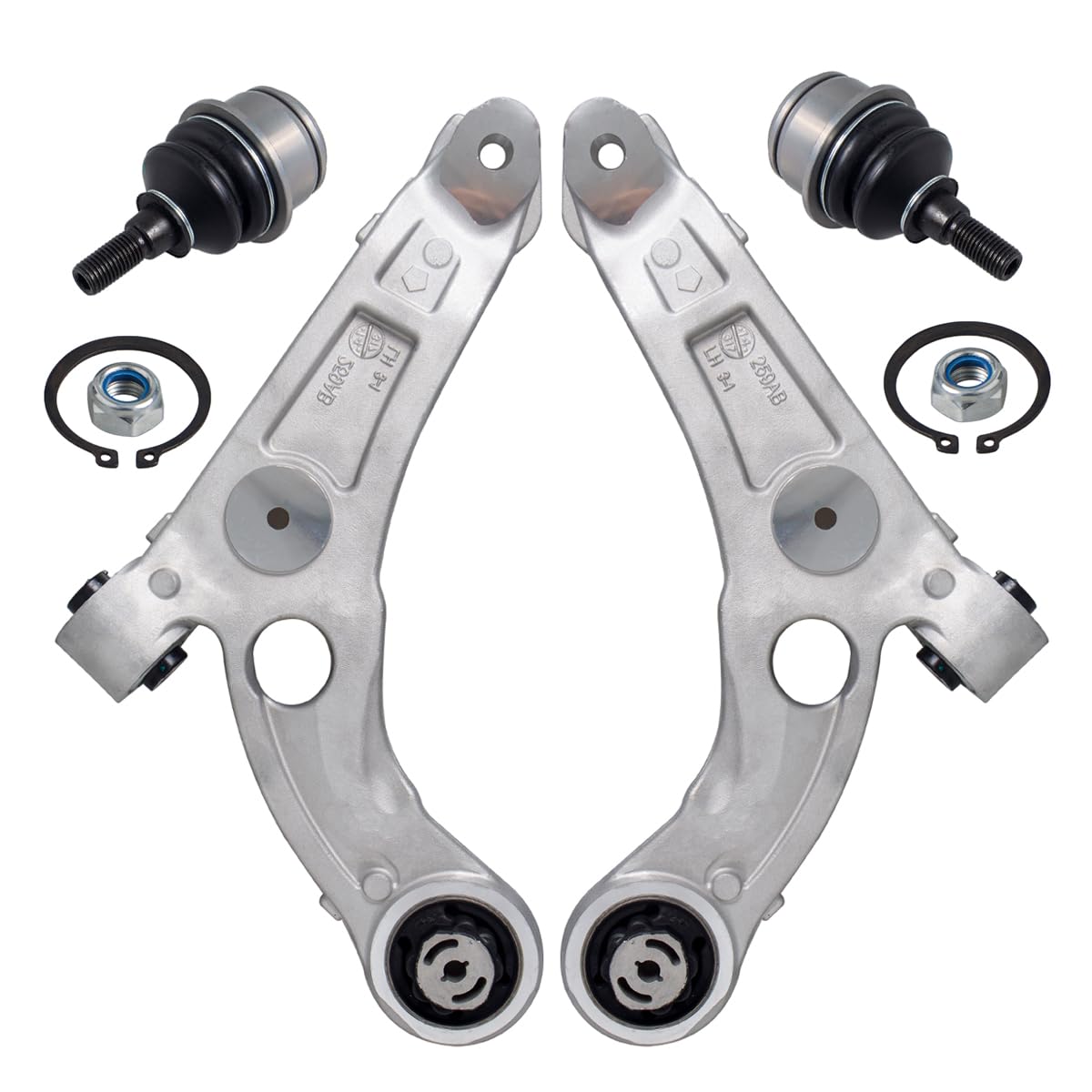 4Pc Suspension Kits Front Lower Control Arm and Ball Joint Compatible With 2014-2018 Je-ep Cherokee (Replace # K643179 K643180 K500287 4668993AA 4668994AA 68224650AA)