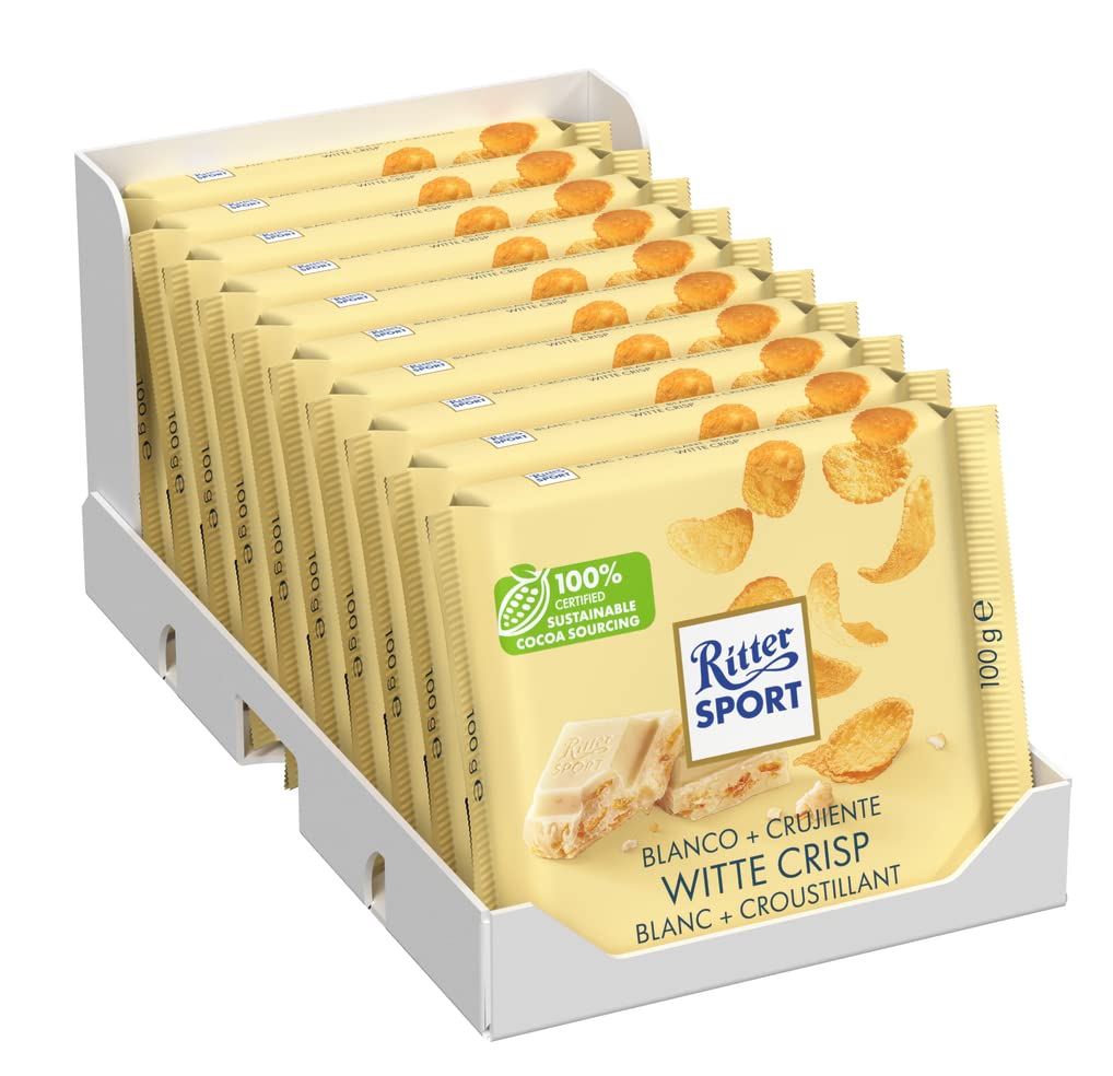 Ritter Sport Weiss und Crisp, 10er Pack (10 x 100 g)