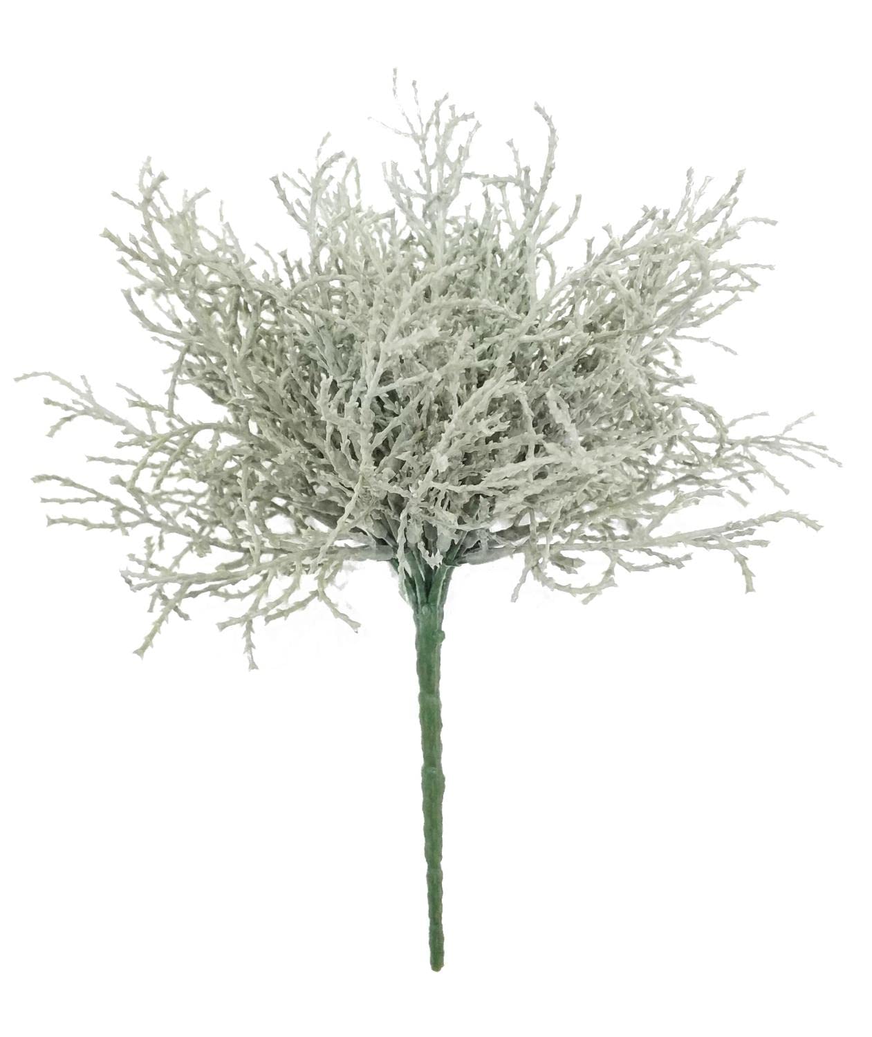 artplants.de Plastic Plant Santolina CHENJIA, spike, grey-white, 10"/25 cm - Artificial Houseplant