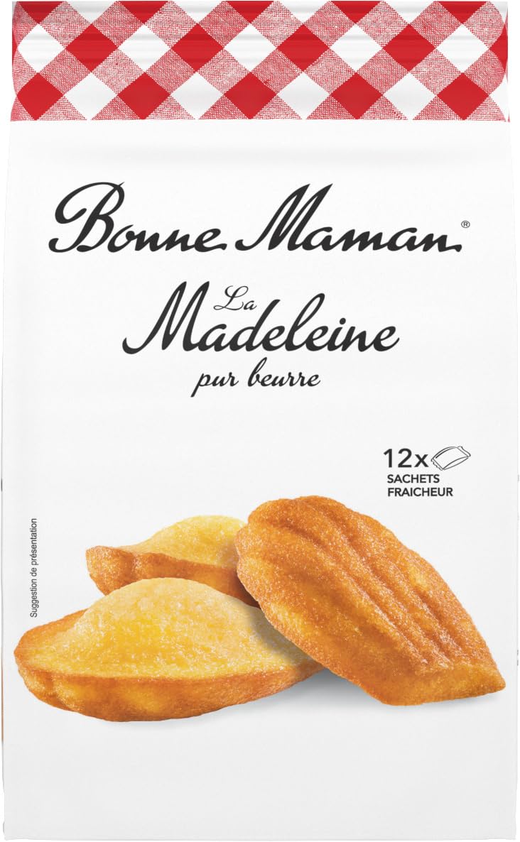 Bonne MamanOriginal Pure Butter French Madeleines - Madeleines Pur-Beurre - 12 Pieces wrapped in individual bags - 300g