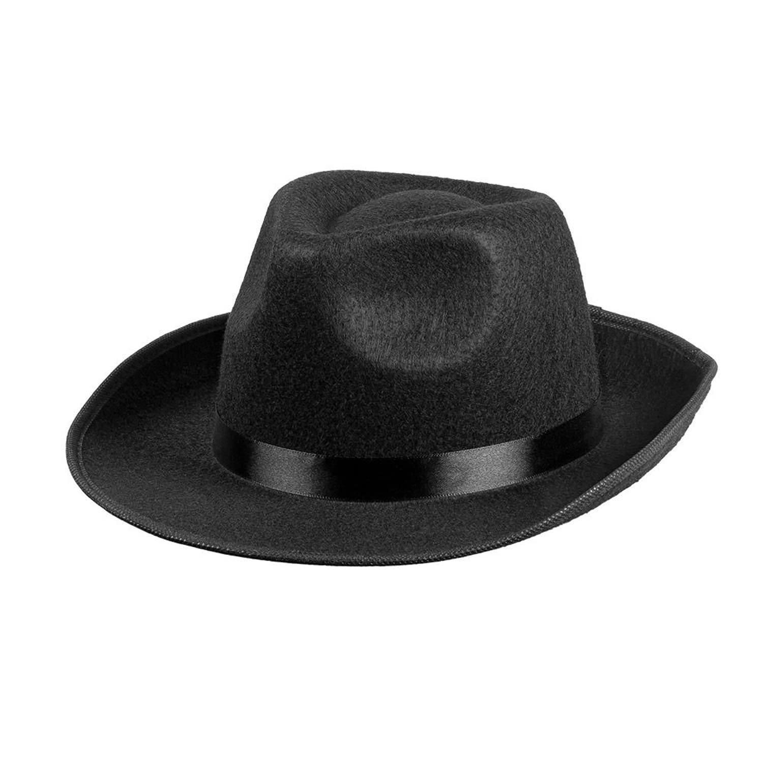 Boland 04009 - Mafia Boss Hat for Children, Felt Look with Satin Ribbon, Gangster, Headpiece, Costume, Carnival, Theme Party