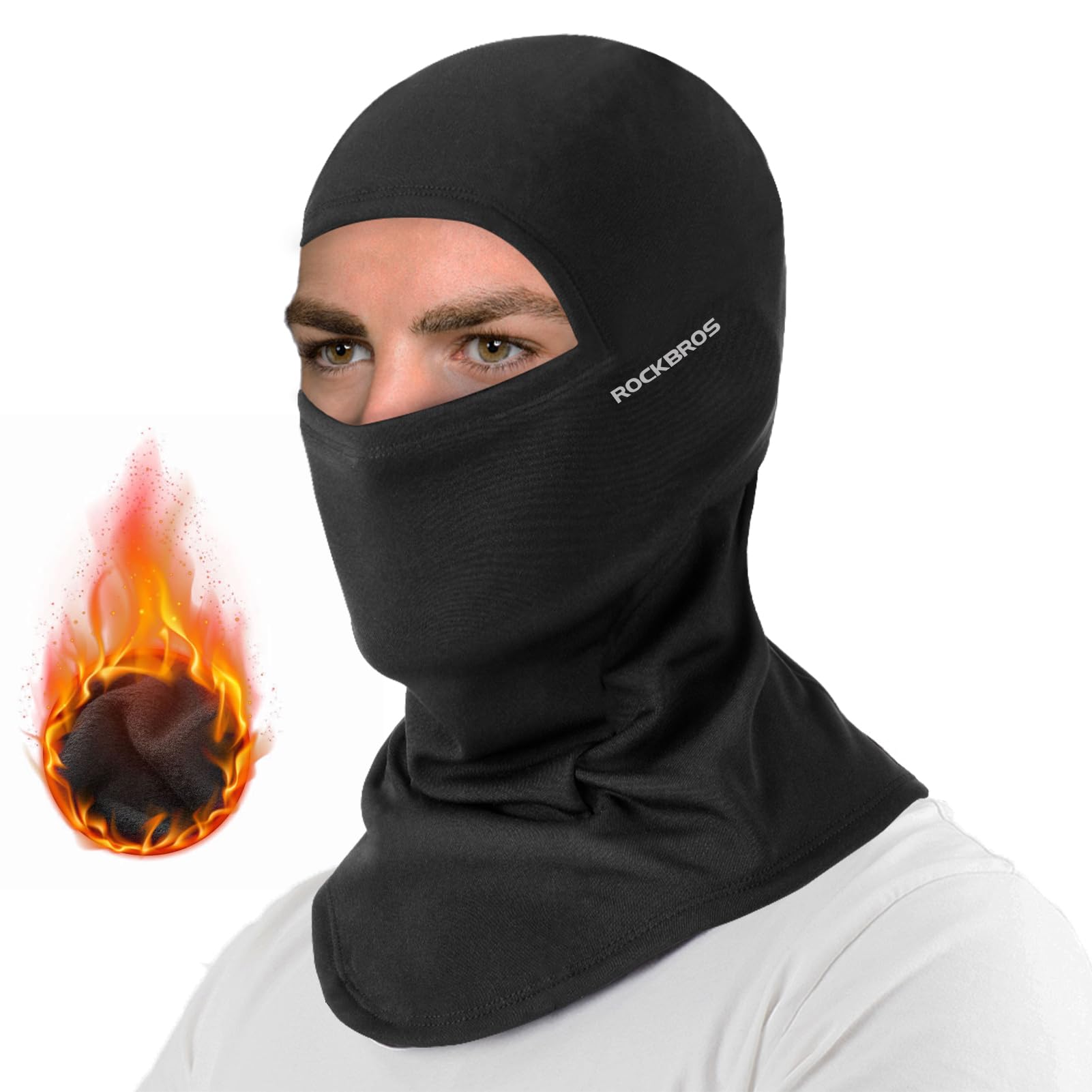 ROCKBROS Cold Weather Balaclava Ski Mask for Men Windproof Thermal Winter Scarf Mask Women Neck Warmer Hood for Cycling