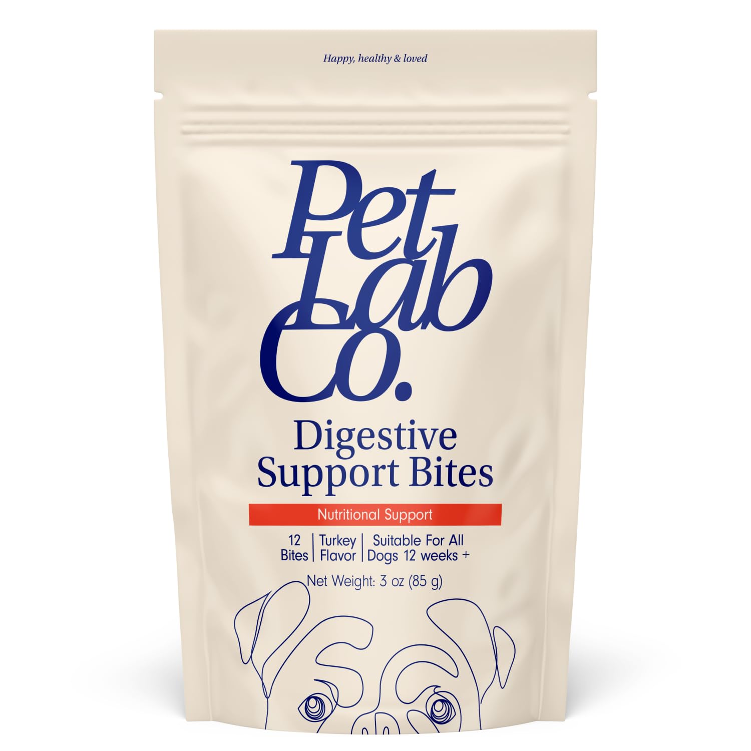 Petlab Co. Digestive Support Bites - Dog Training Treats - Chewy Dog Treats to Support Gut Health - Training Treats for Dogs - Premium Ingredients and Nutritional Benefits - Delicious Puppy Treats