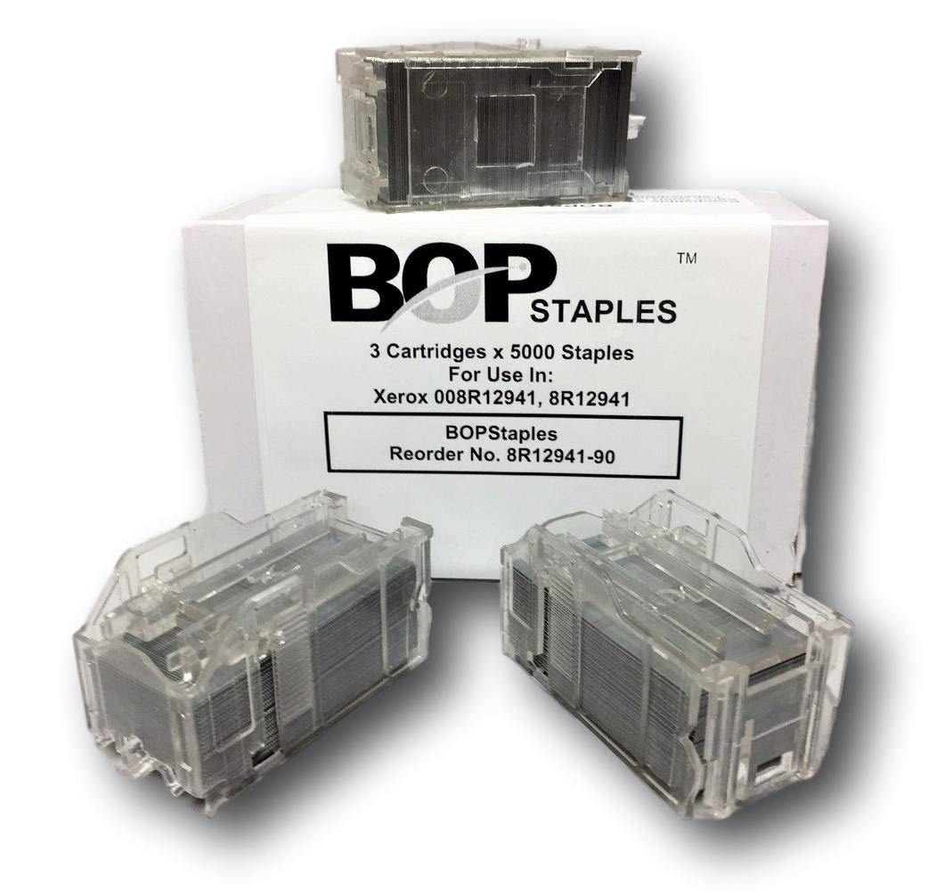 Brand Compatible for Xerox 008R12941, 8R12941 Staples, Staple Cartridge Refills (3 Cartridges X 5000)