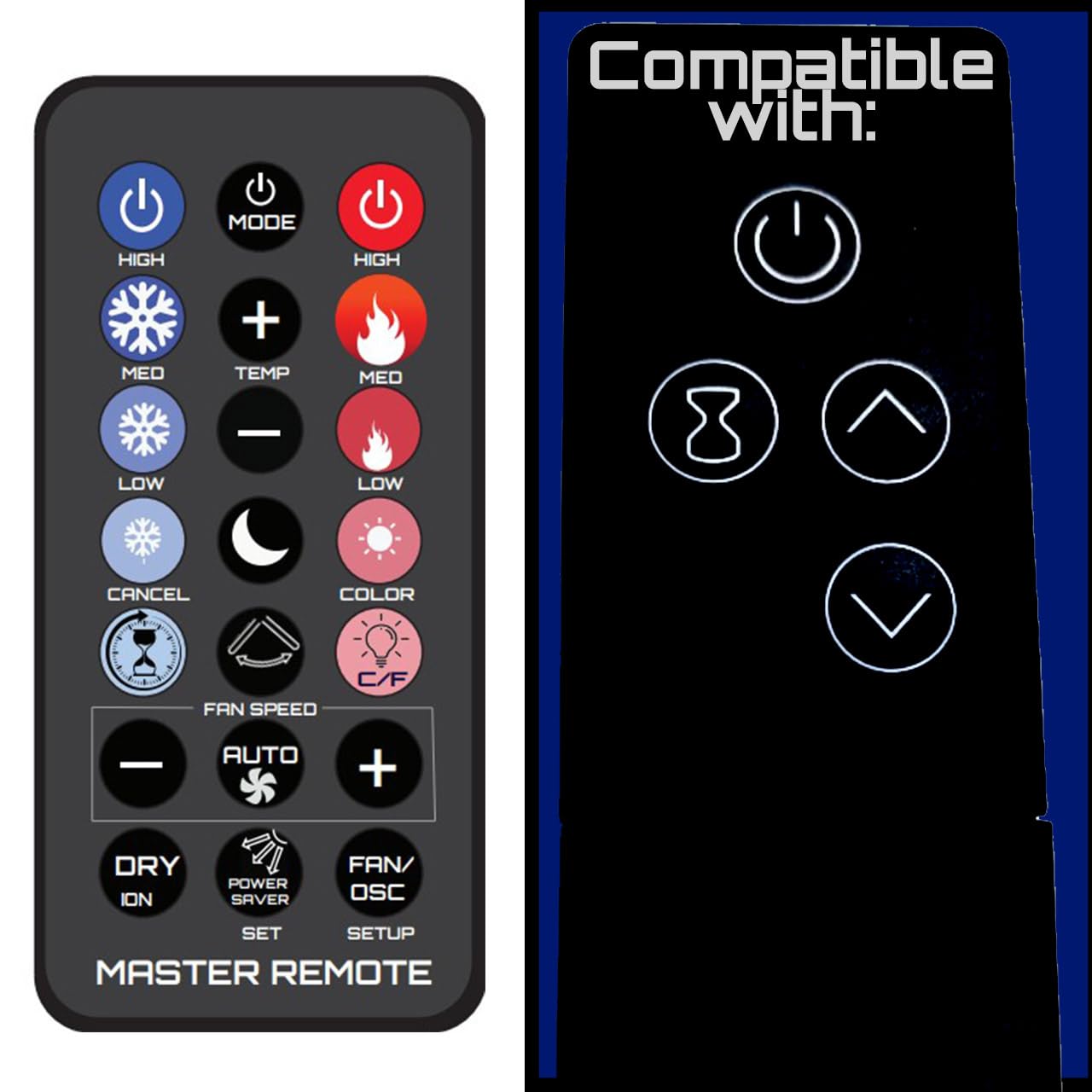 **See Second Photo** Replacement Remote for Twin Star Duraflame (See Second Photo)