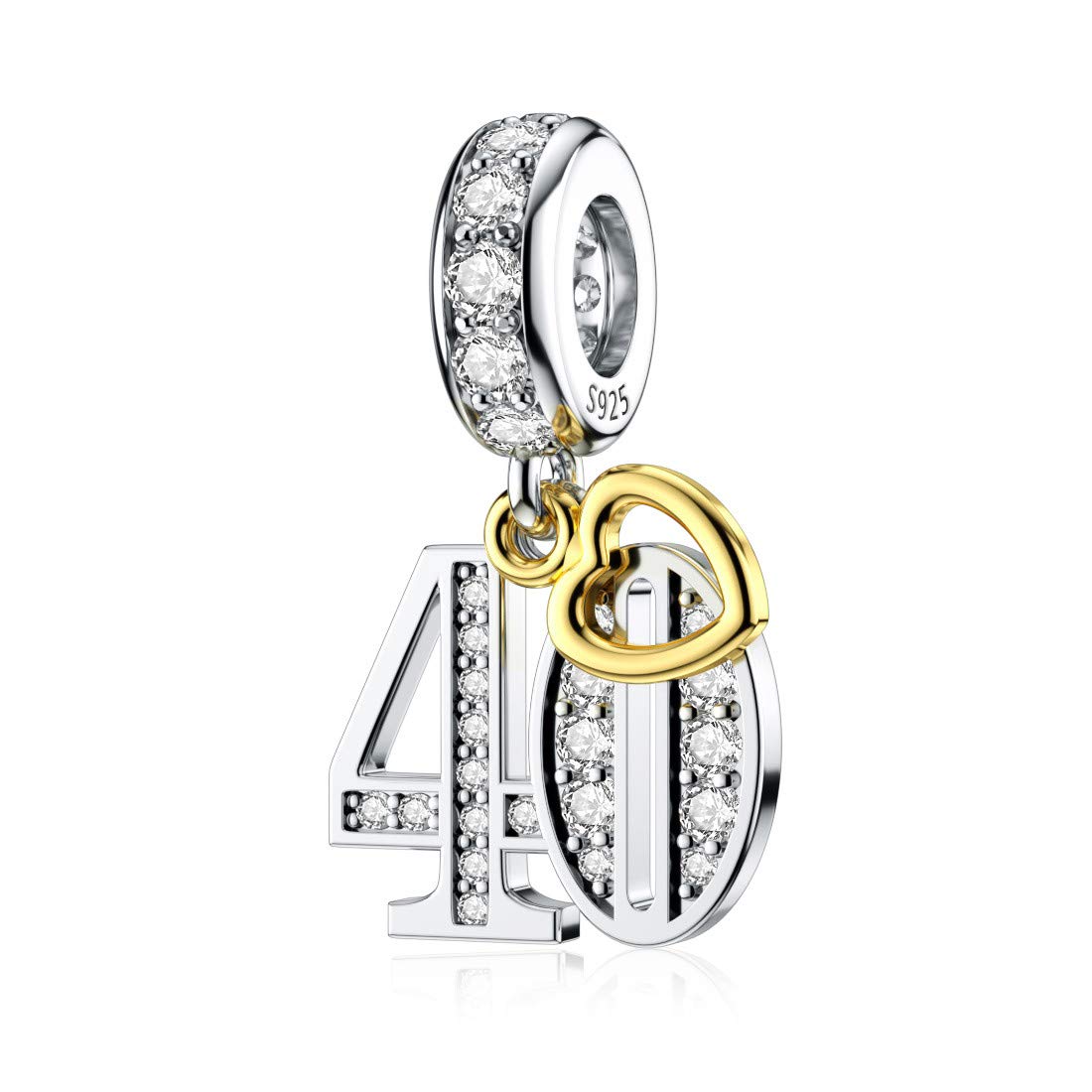 DALARANBirthday Number 21st 30th 40th 50th Celebration Letter Charm for Pandora Bracelets Gift for Women Wife Sister Friends