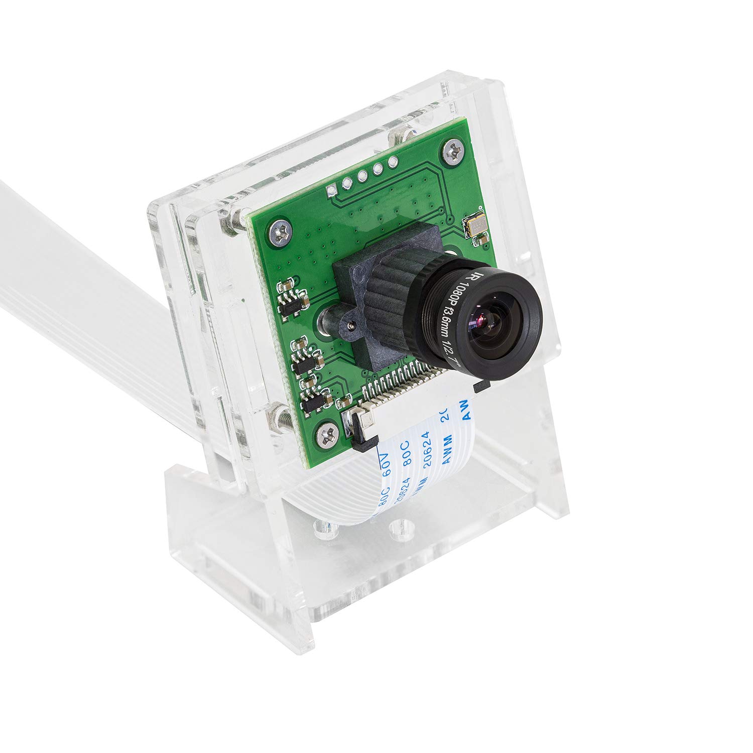 Arducamfor Raspberry Pi Camera Module with Case, Adjustable and Interchangeable Lens M12 Board, Focus and Angle Enhancement for Raspberry Pi 4/3/3 B+, and More