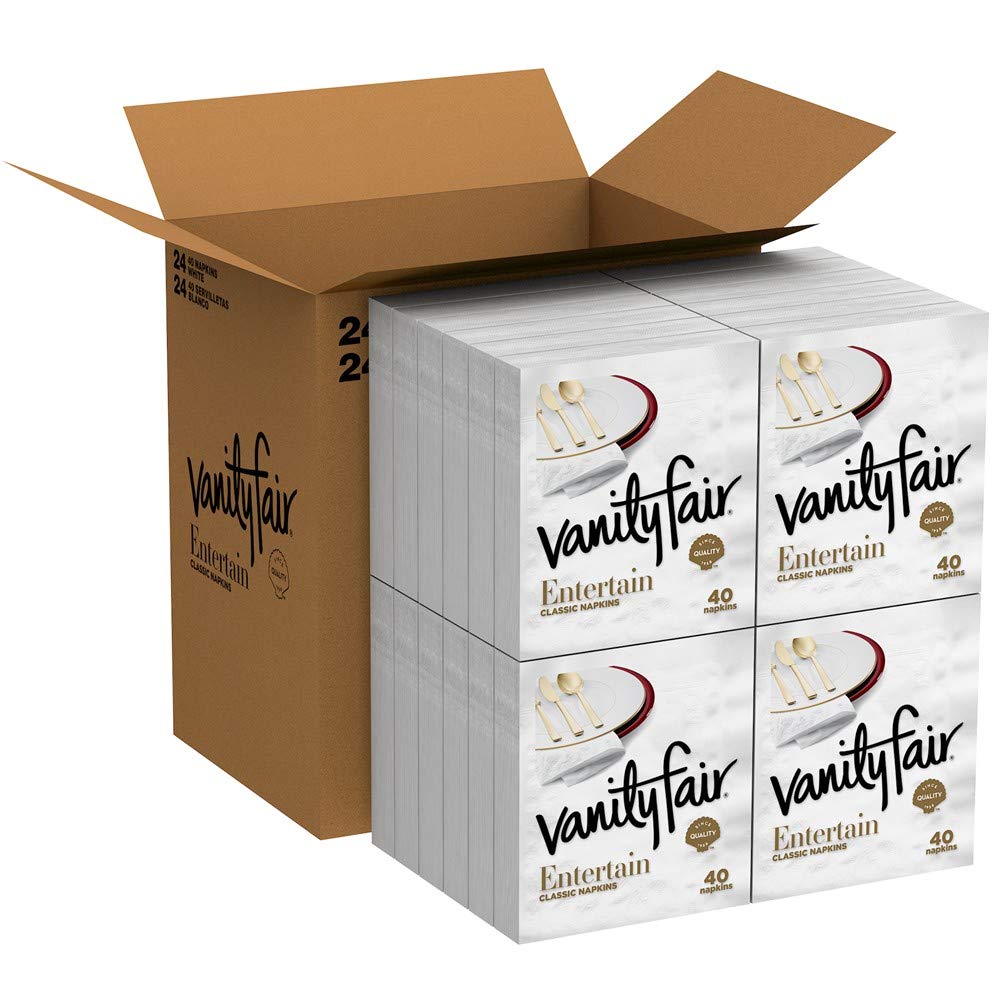 Vanity FairPremium Dinner Napkins-White-40 ct